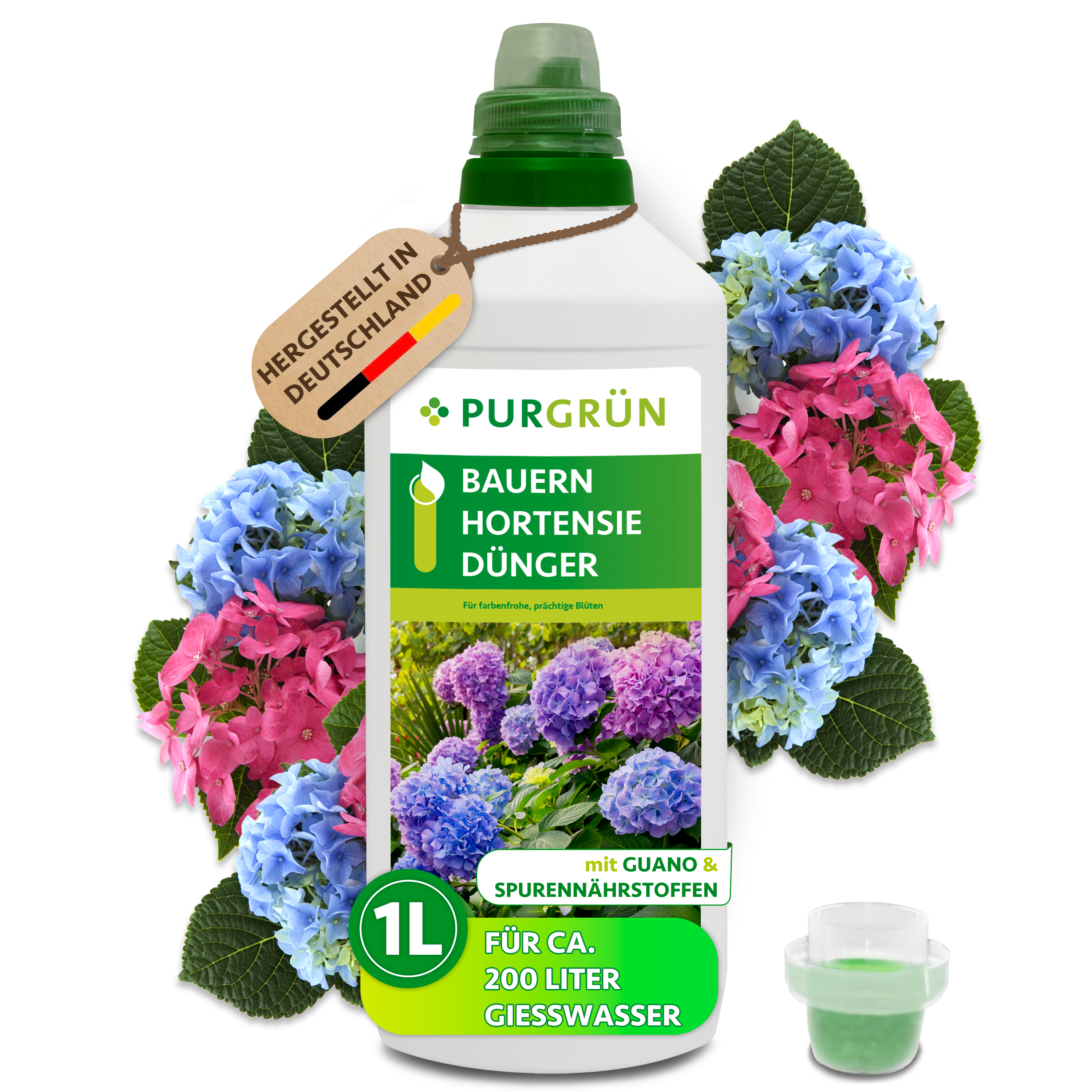 Purgrün Bauernhortensie-Dünger 1 Liter