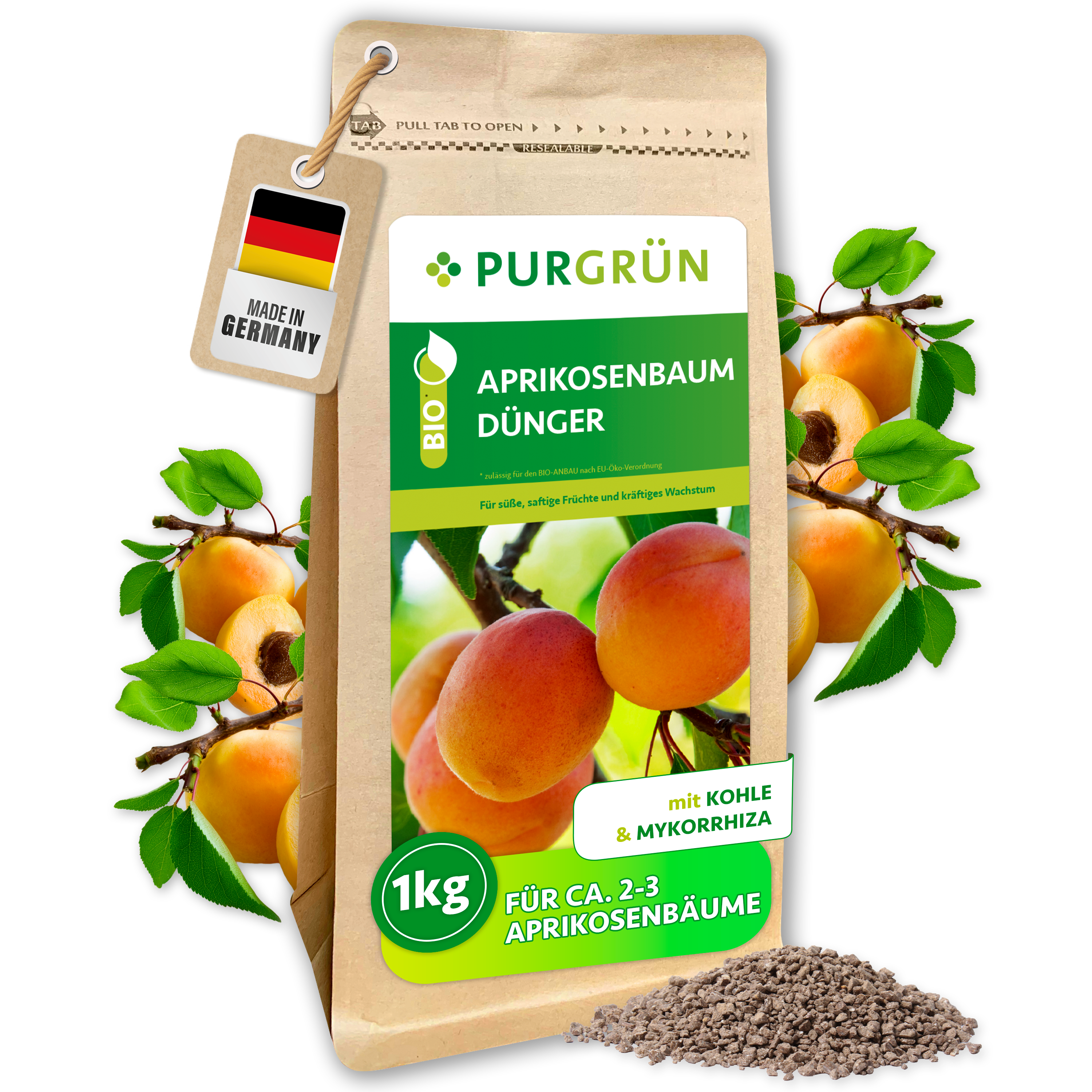 Purgrün Bio-Aprikosenbaum-Dünger 1 kg