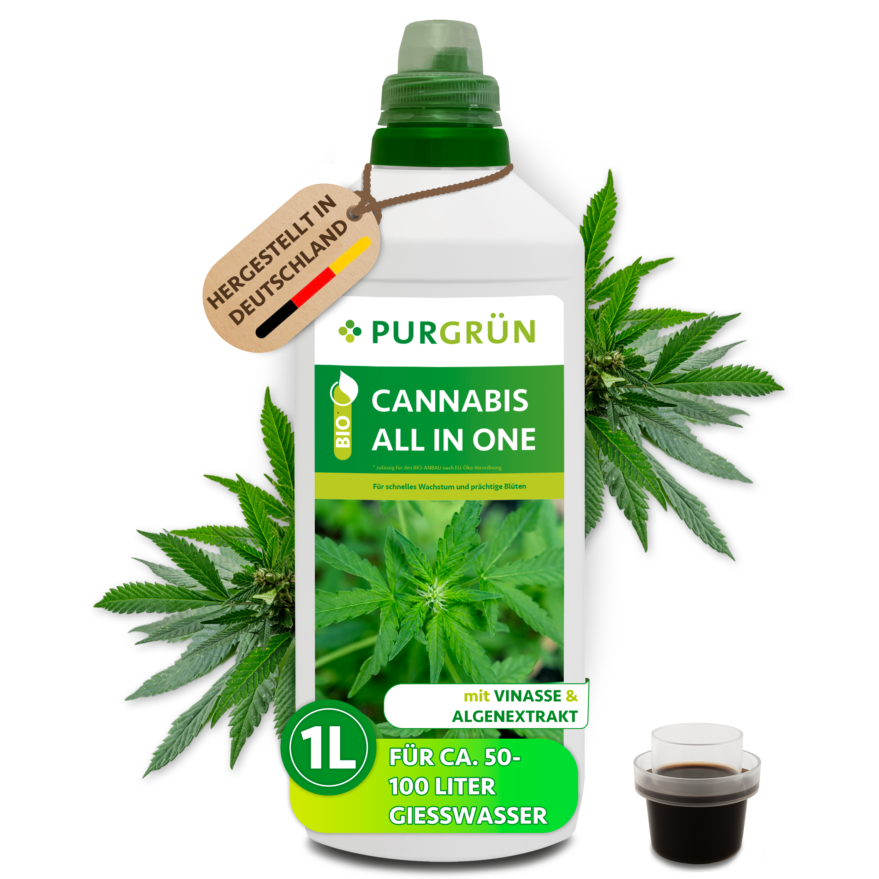Hanf Dünger Indoor Grow Green Grower Blütedünger 0,5L – Für Cannabis, Hanf,  Indoor-Grow, Mineralisch & Schnellwirkend Mungbohnen Bio