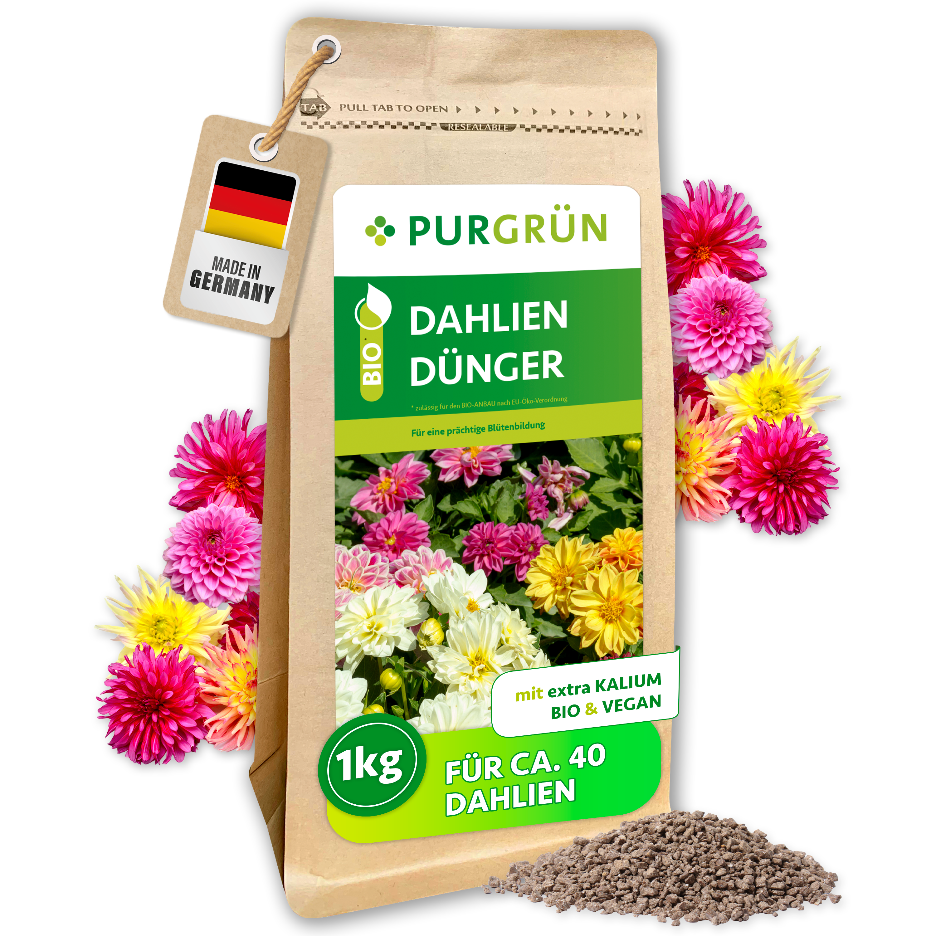 Purgrün Bio-Dahlien-Dünger 1 kg