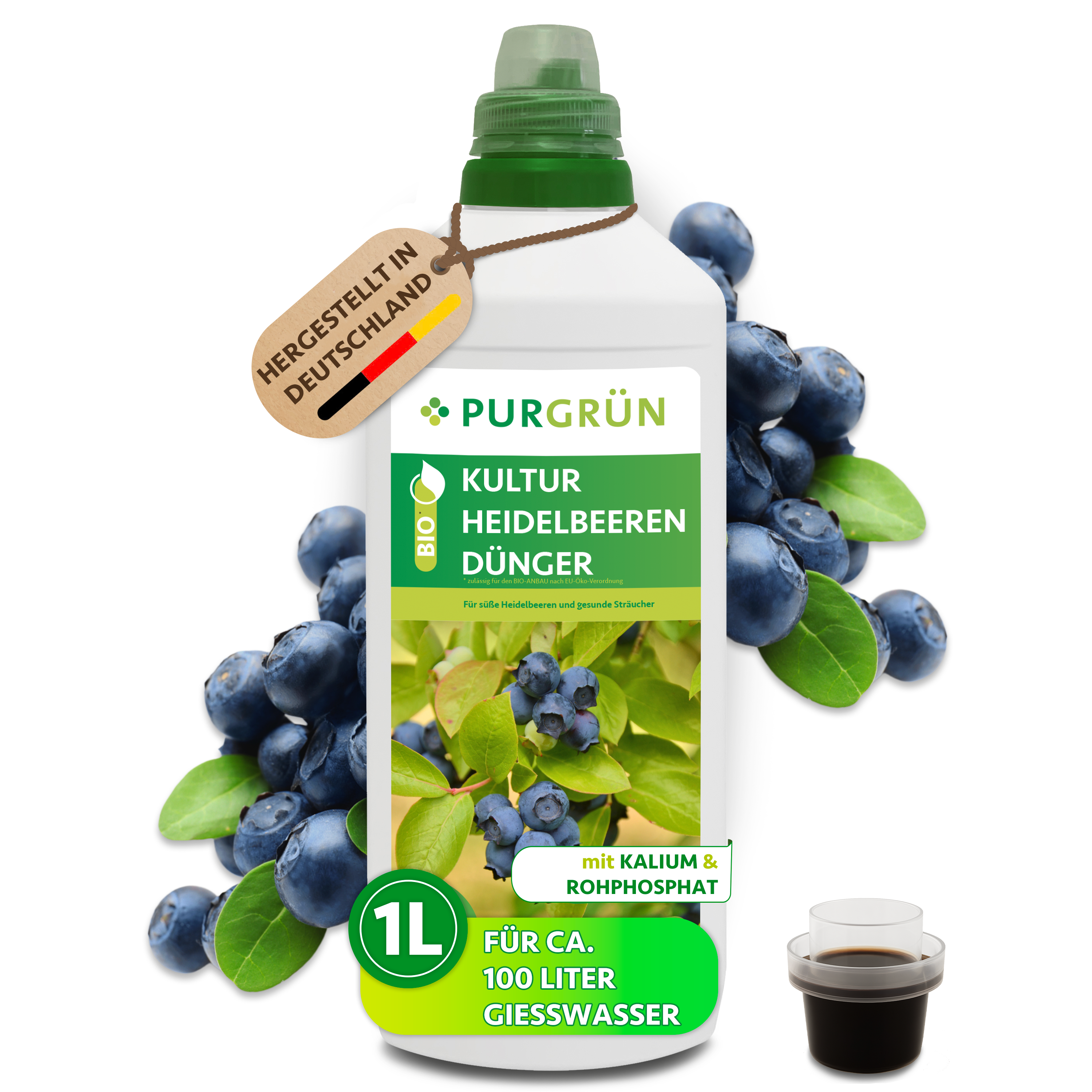Purgrün Bio-Kulturheidelbeeren-Dünger 1 Liter