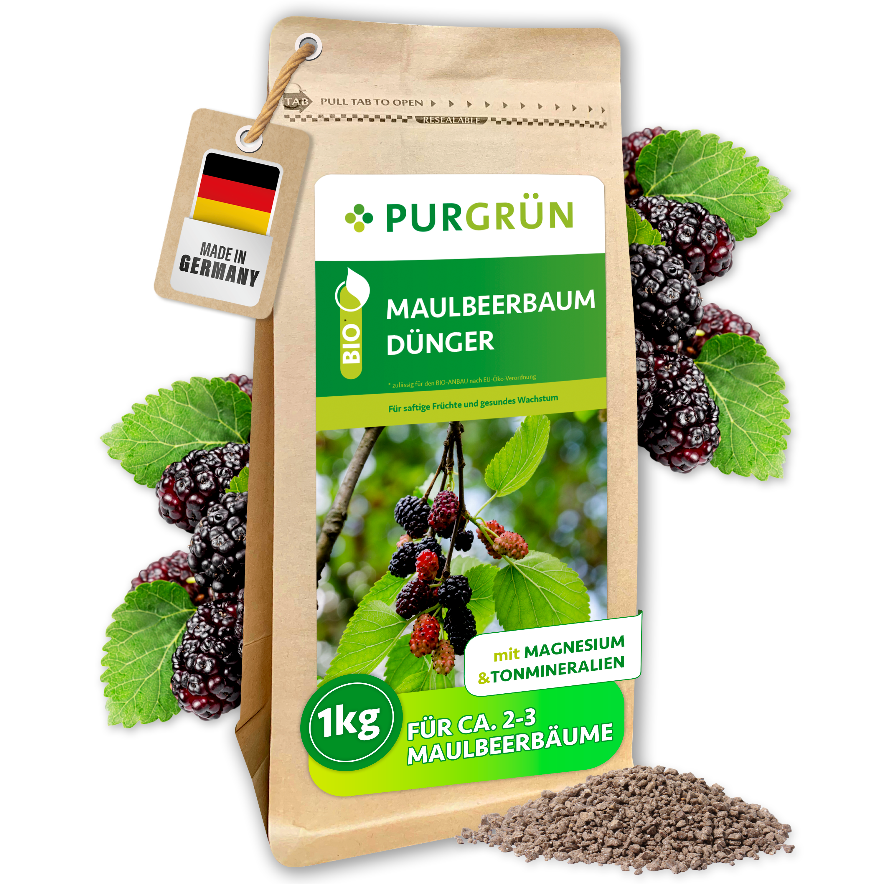 Purgrün Bio-Maulbeerbaum-Dünger 1 kg