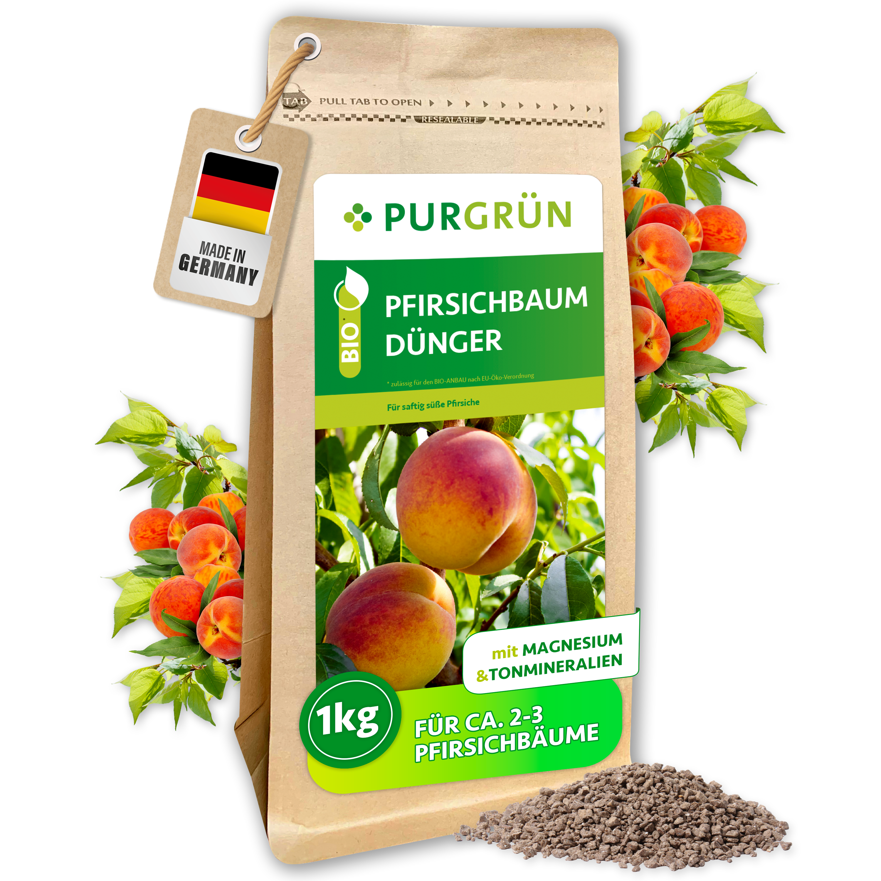 Purgrün Bio-Pfirsichbaum-Dünger 1 kg