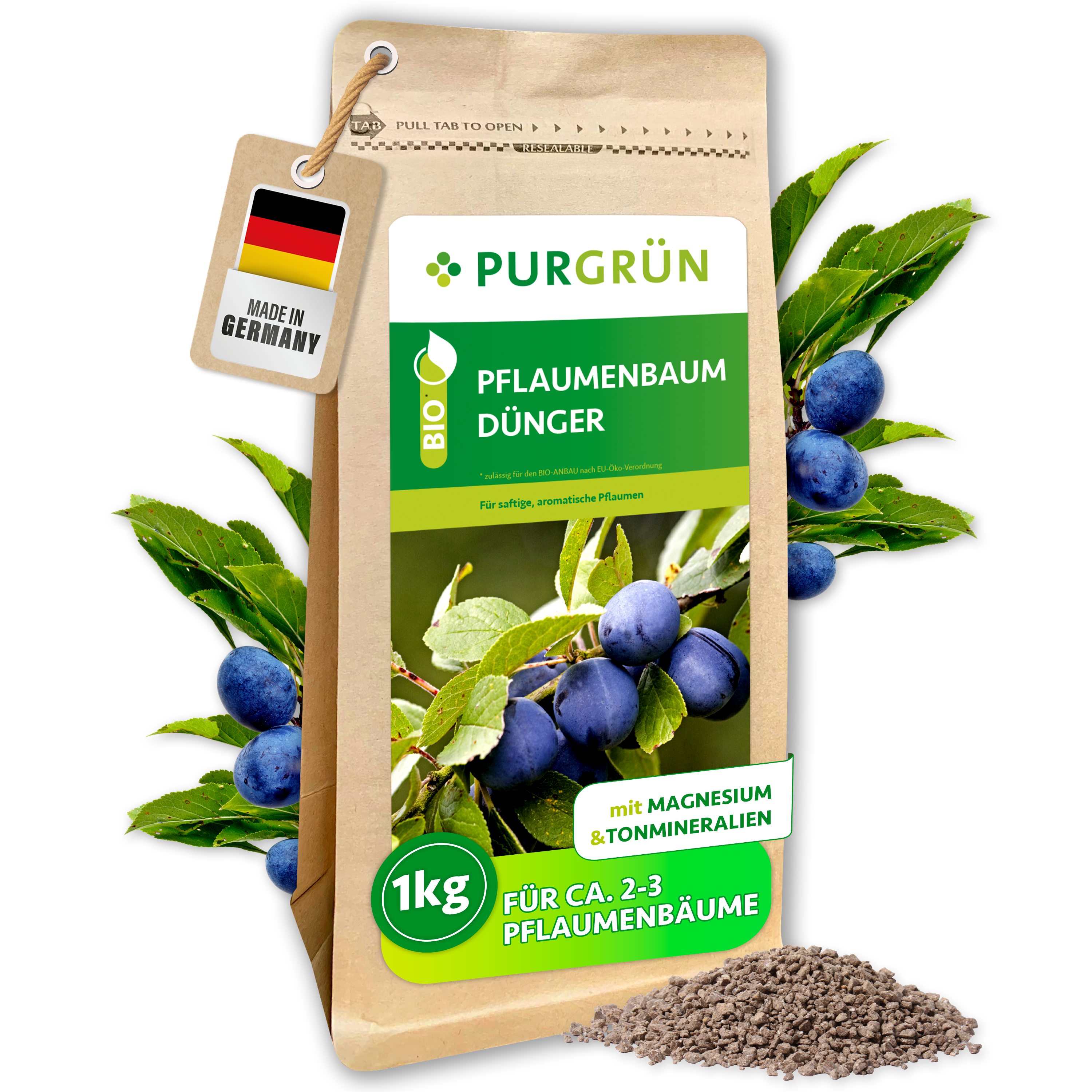 dünger für pflaumenbaum Purgrün Bio-Pflaumenbaum-Dünger 1 kg