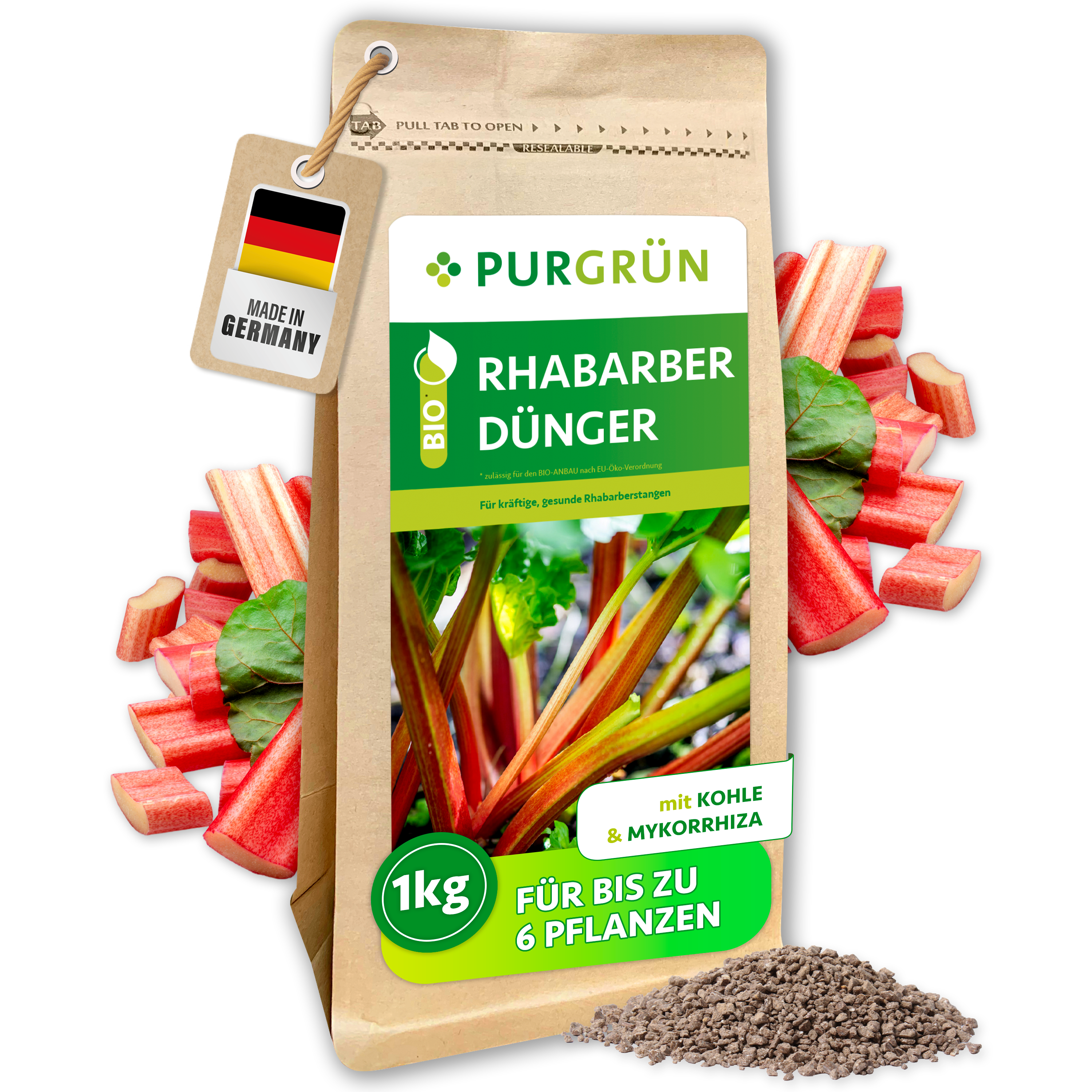 Purgrün Bio-Rhabarber-Dünger 1 kg