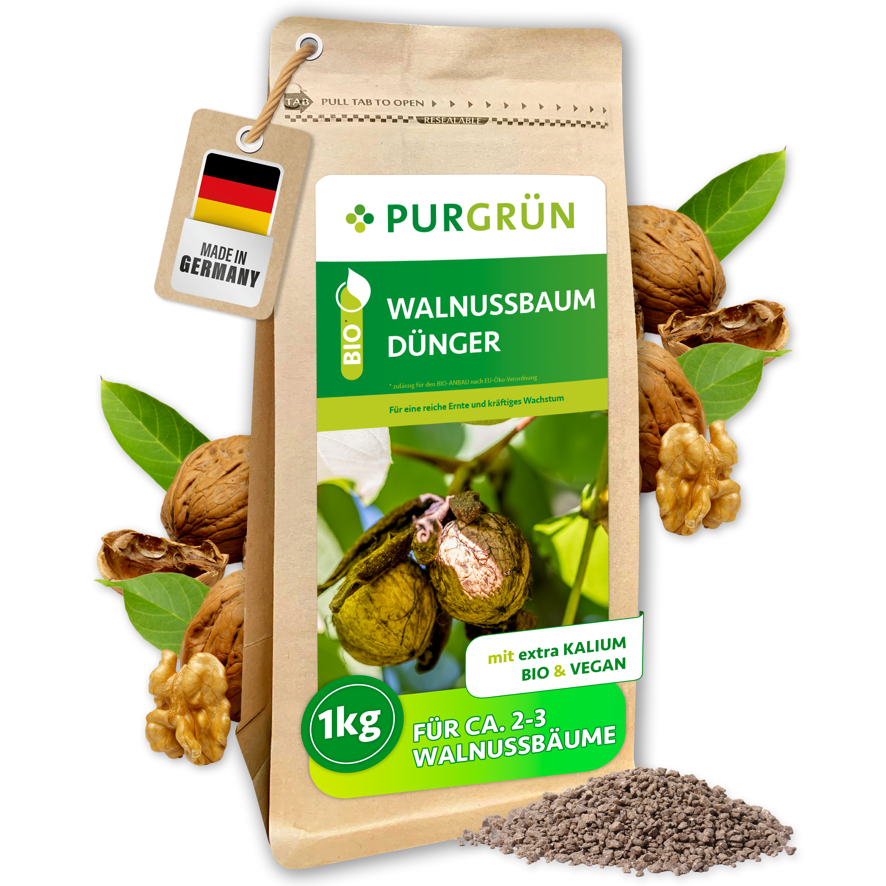 Purgrün Bio-Walnussbaum-Dünger 1 kg