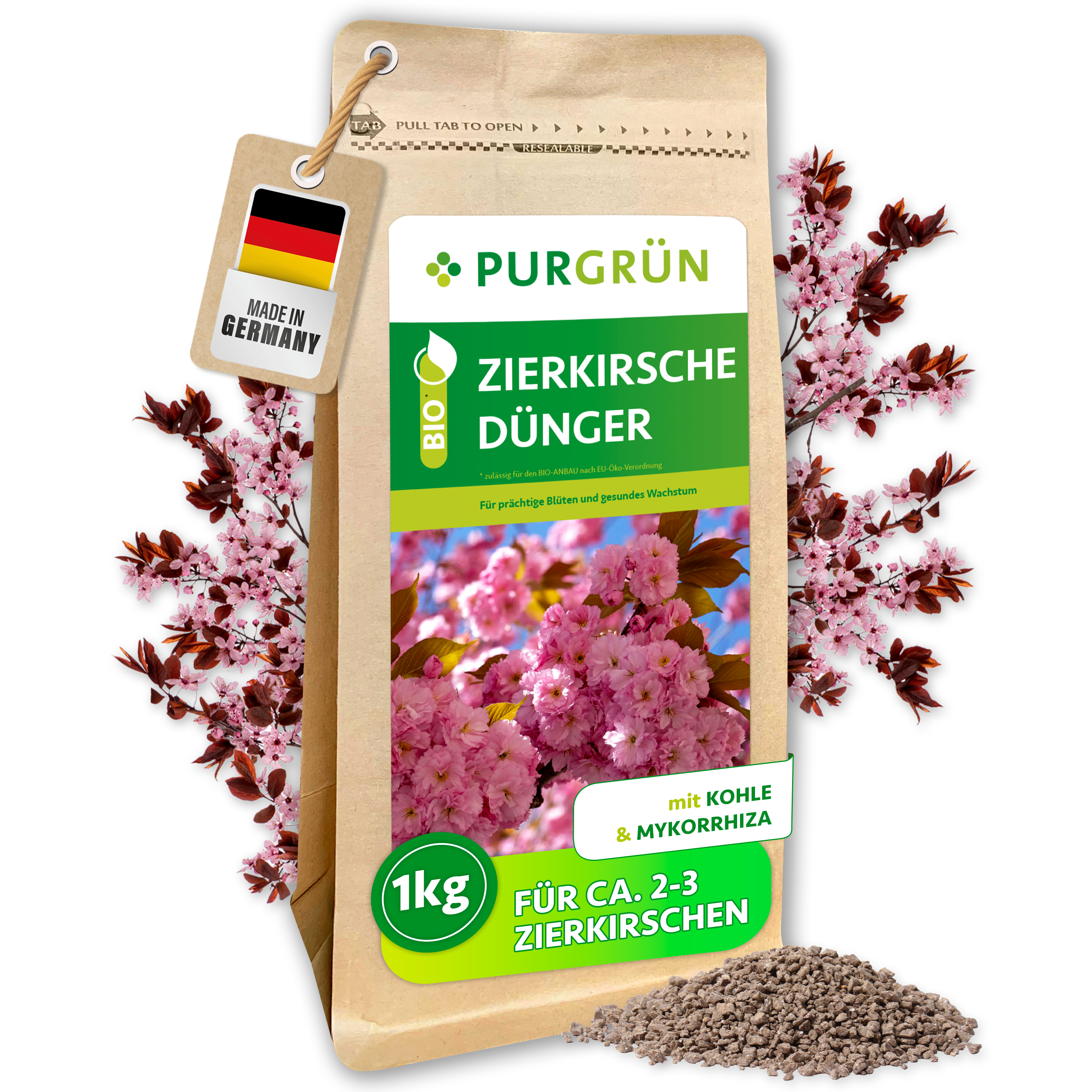 compo herbstdünger hornbach Purgrün Bio-Zierkirsche-Dünger 1 kg