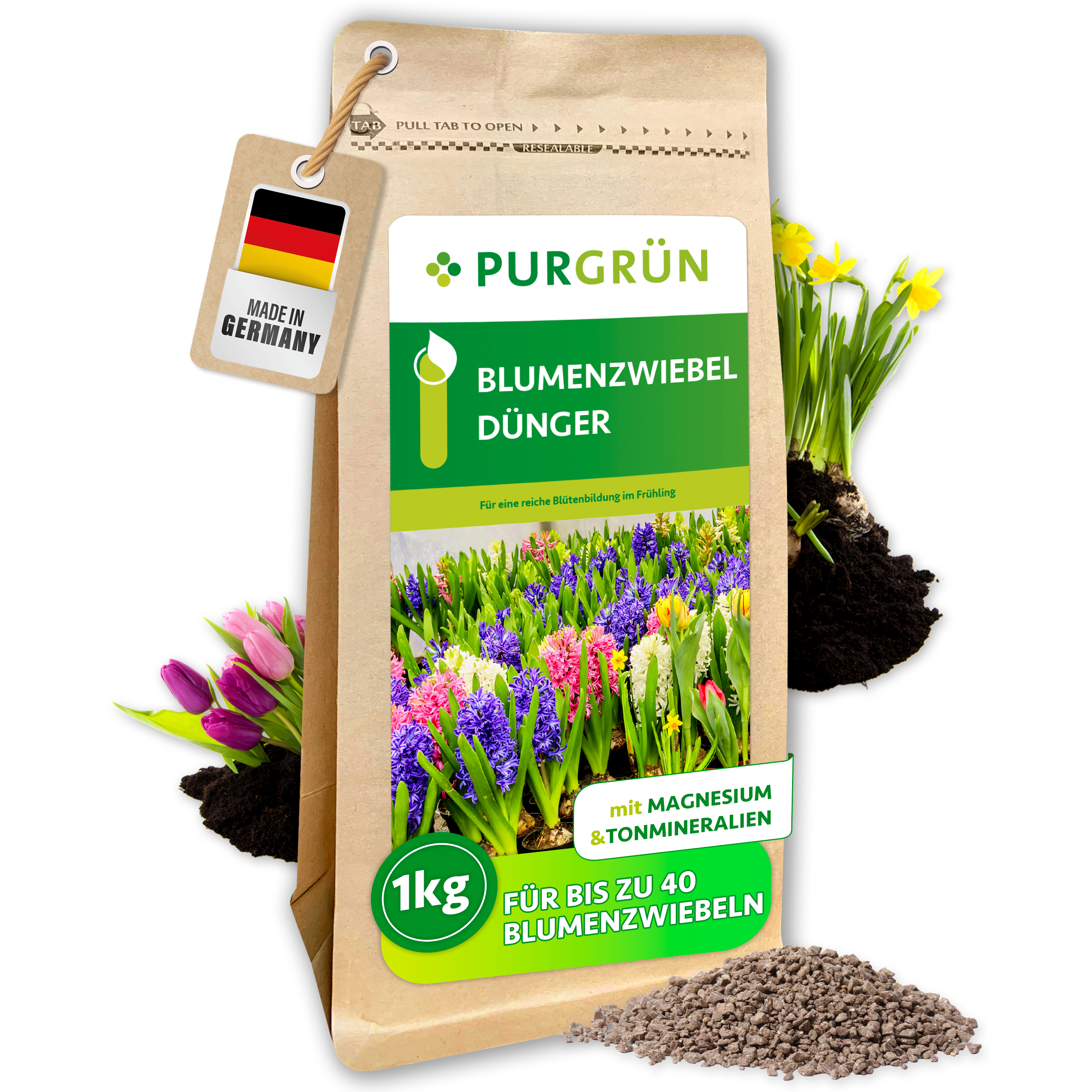 Purgrün Blumenzwiebel-Dünger 1 kg