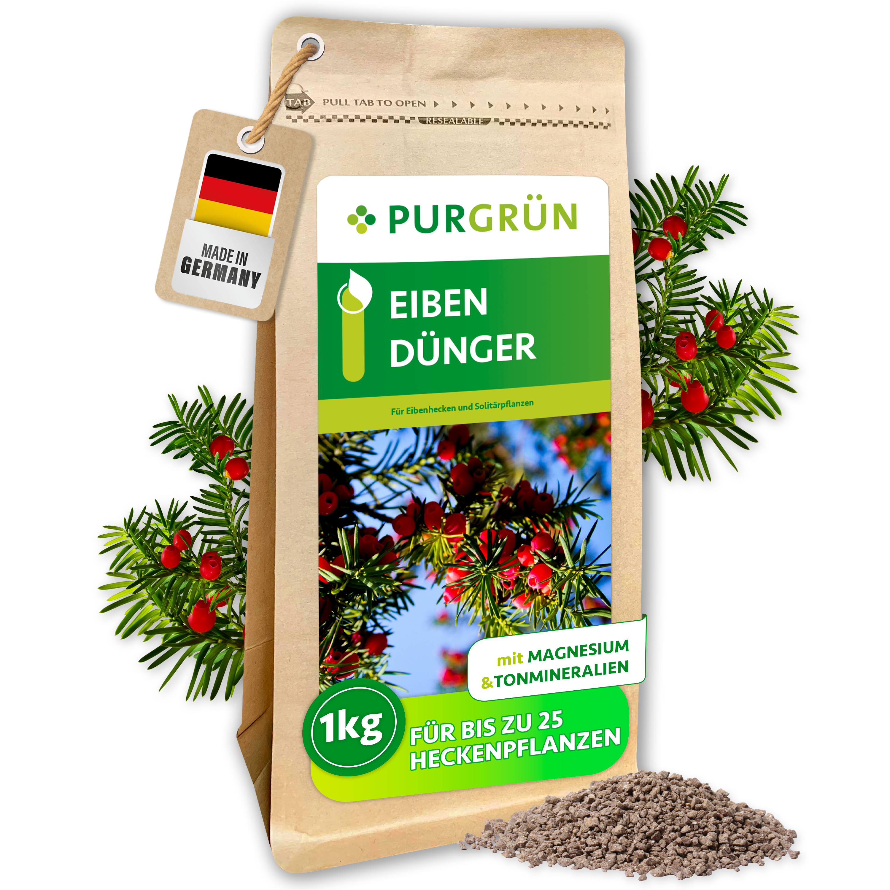eibenhecke düngen Purgrün Eibendünger 1 kg