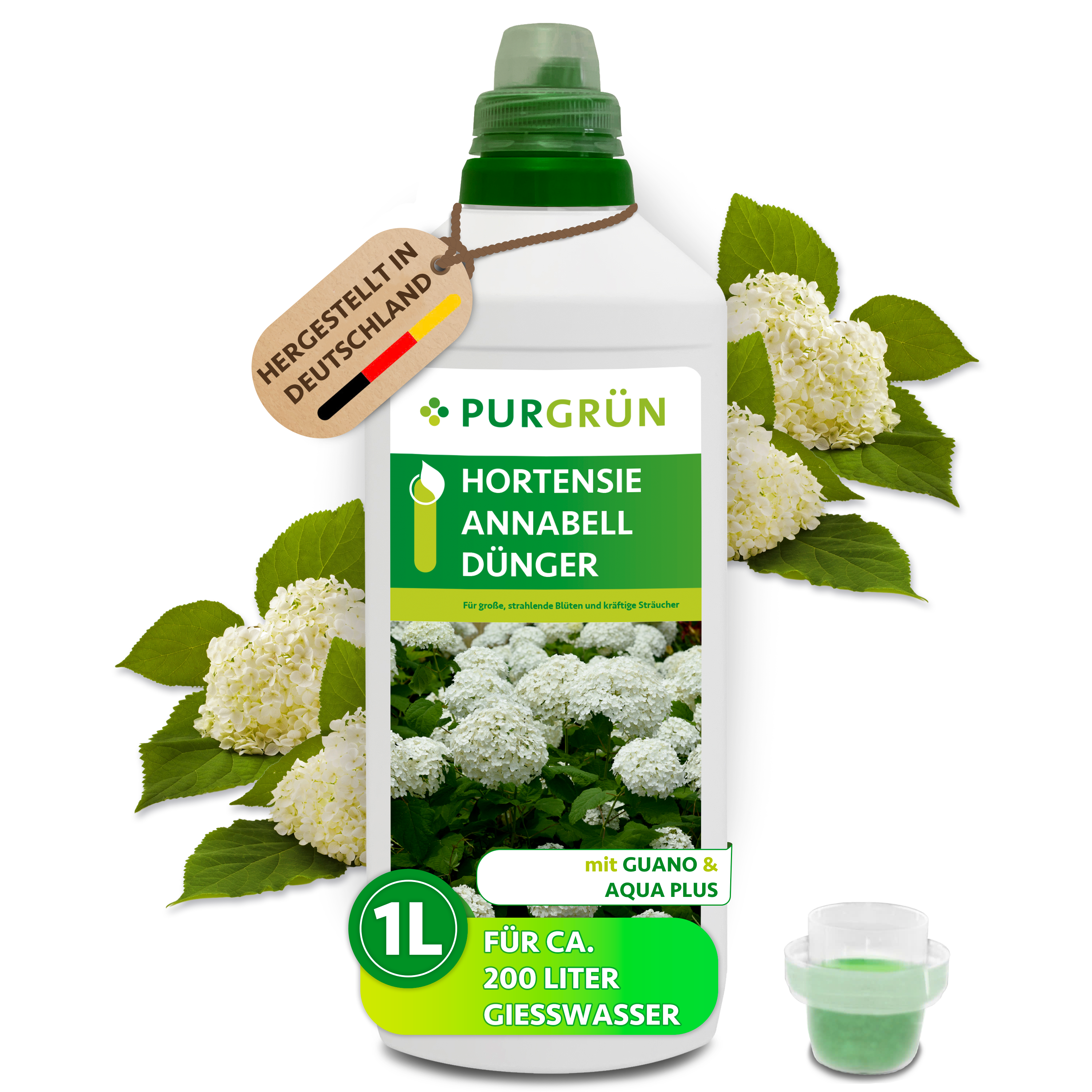 Purgrün Hortensie-Annabell-Dünger 1 Liter