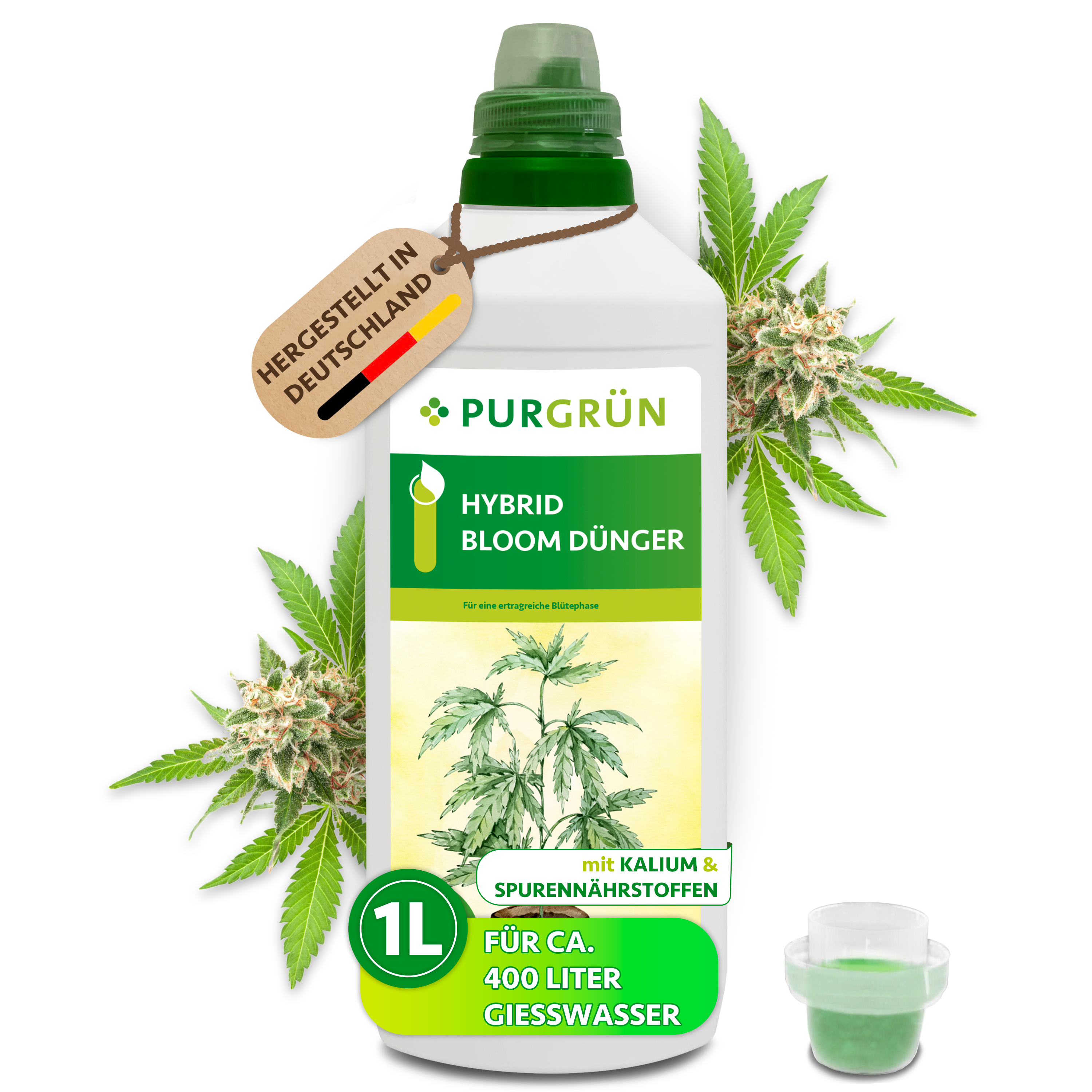 dünger und benzin Hybrid-Bloom-Dünger 1 Liter – Purgrün
