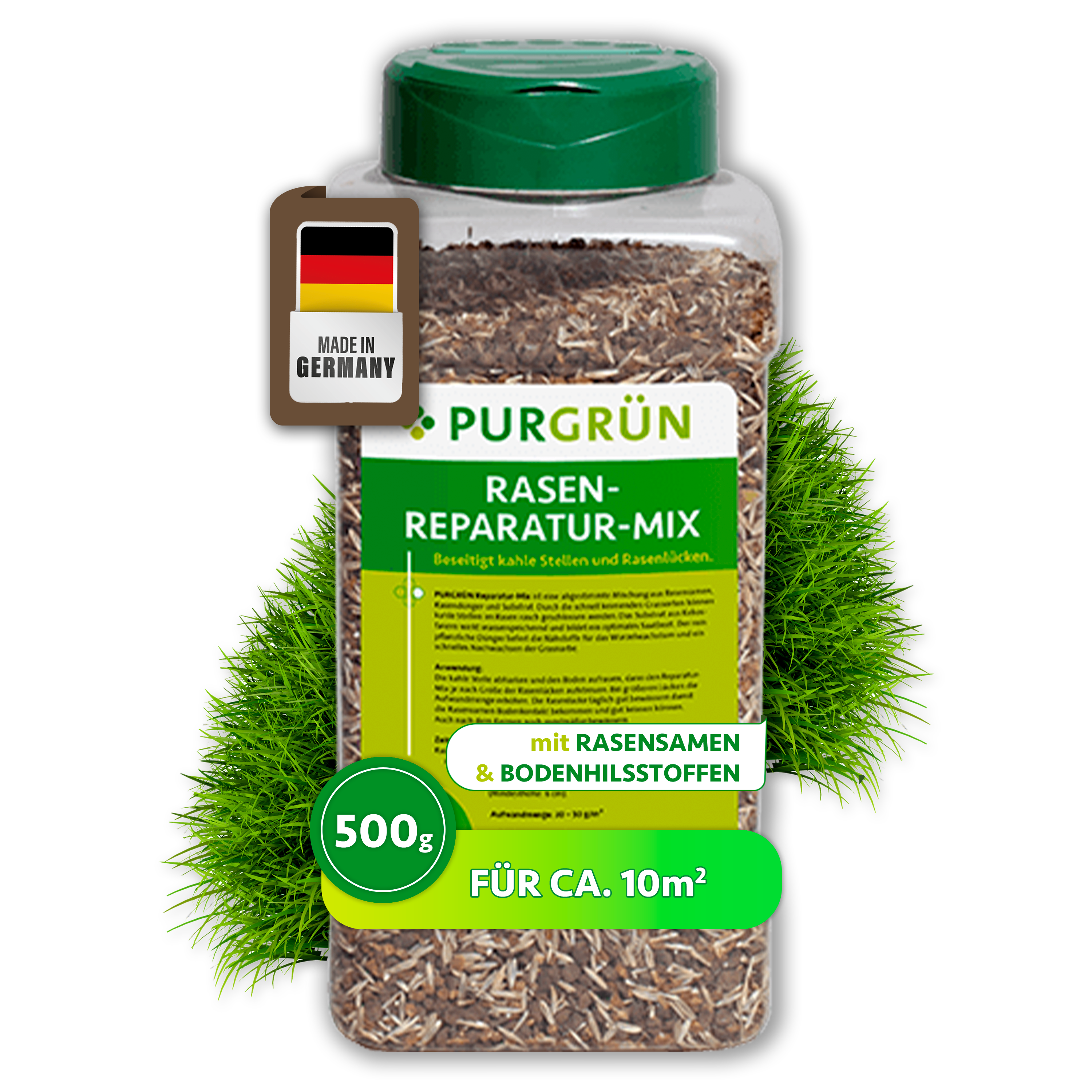 wie lange kann man grassamen aufbewahren Purgrün Rasen-Reparatur-Mix 0,5 kg