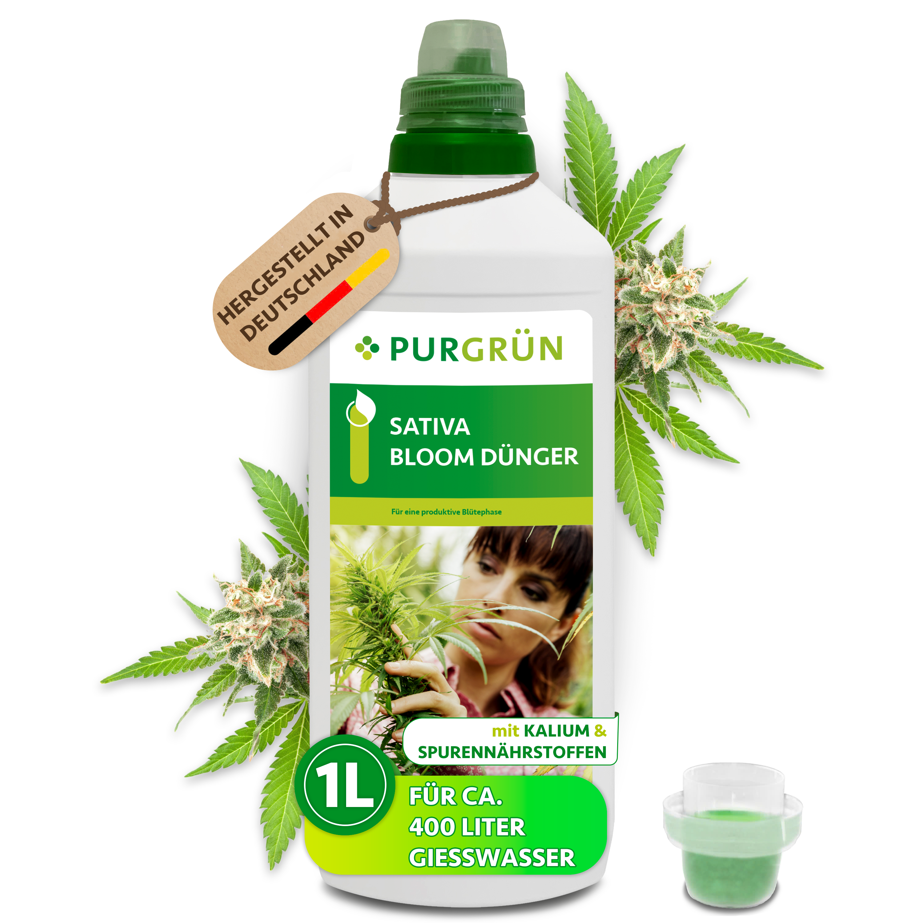 Sativa-Bloom-Dünger 1 Liter – Purgrün