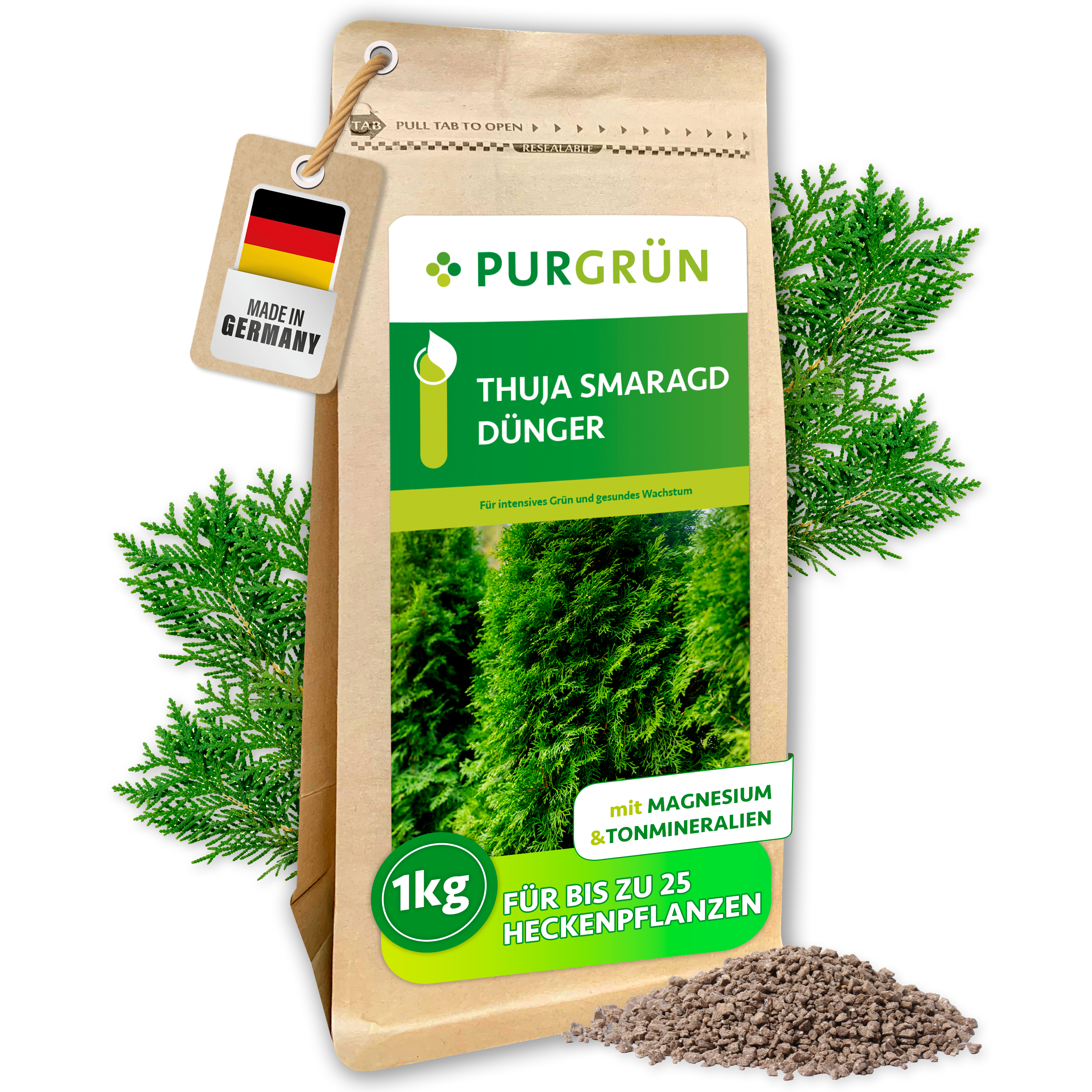 Purgrün Thuja-Smaragd-Dünger 1 kg