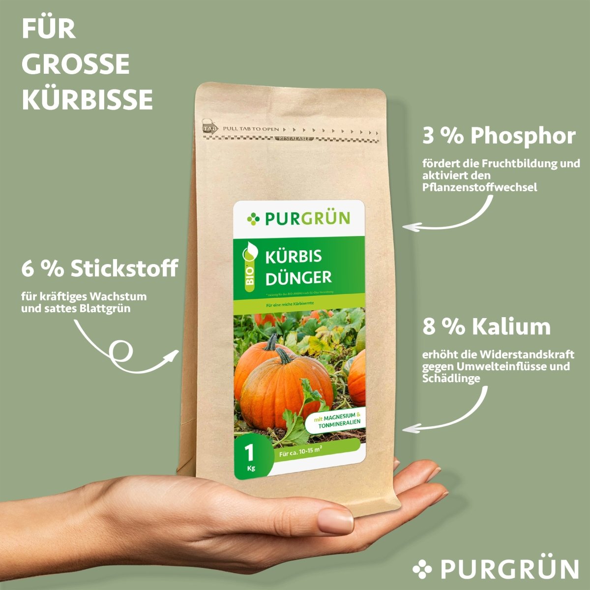 Bio-Kürbis-Dünger 1 kg - Purgrün