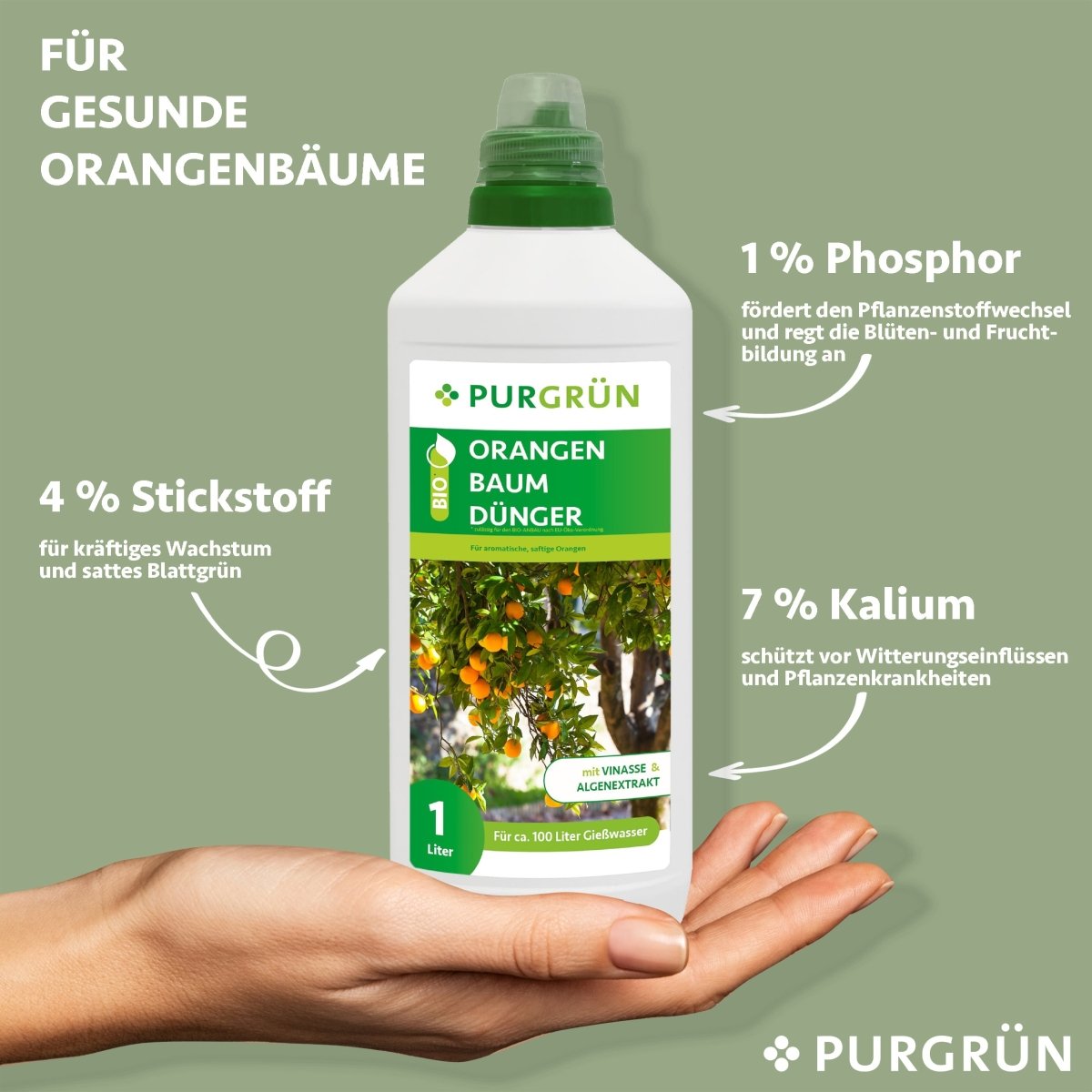 Bio-Orangenbaum-Dünger 1 Liter - Purgrün