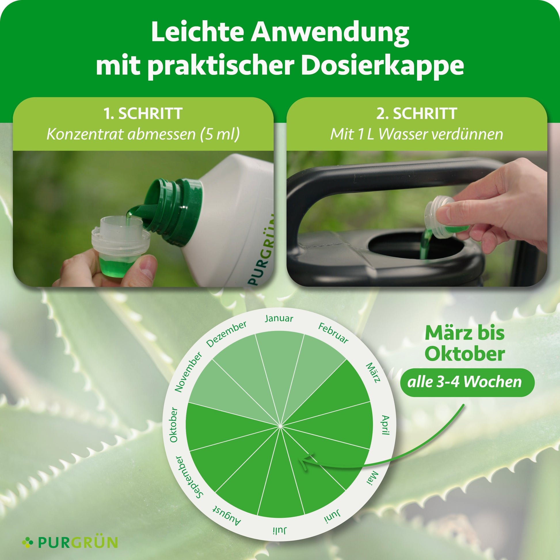 Purgrün Aloe-Vera-Dünger 1 Liter