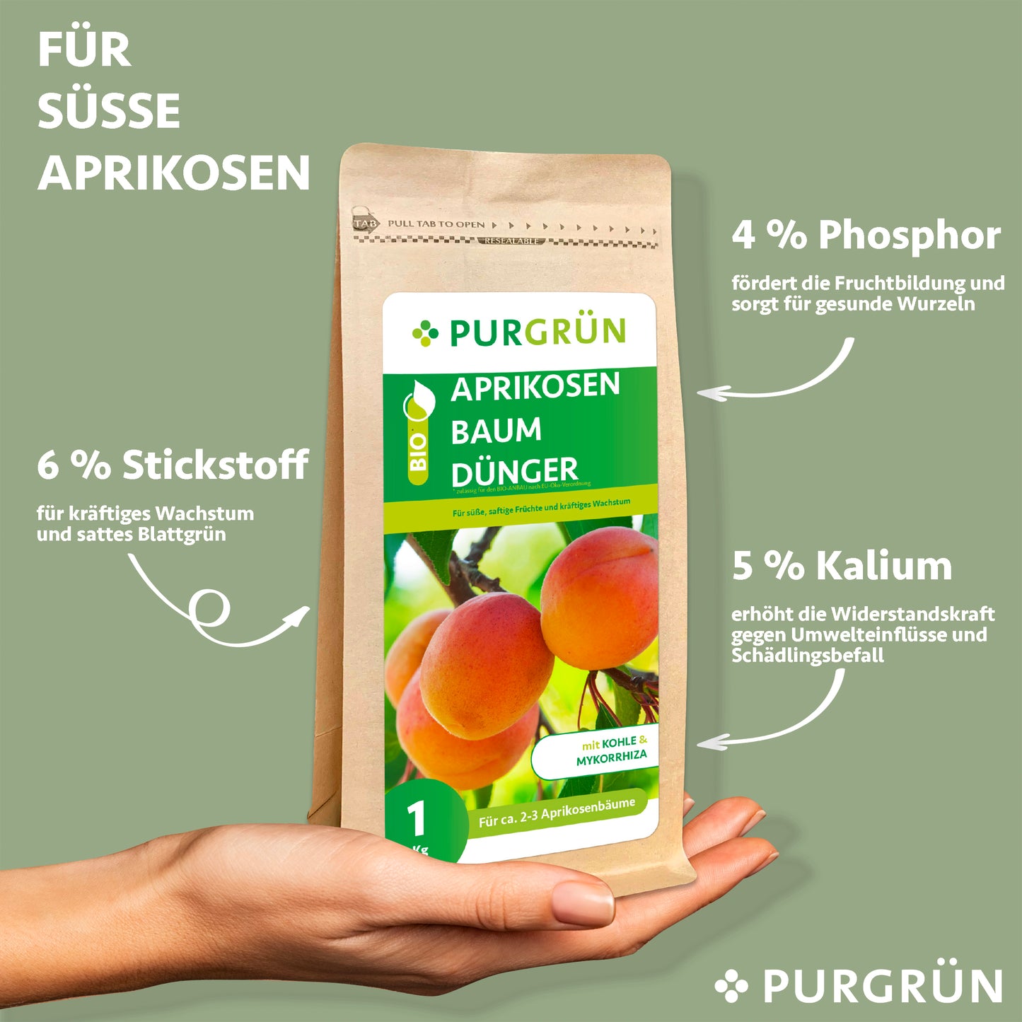 Bio-Aprikosenbaum-Dünger 1 kg