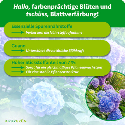 Purgrün Bauernhortensie-Dünger 1 Liter