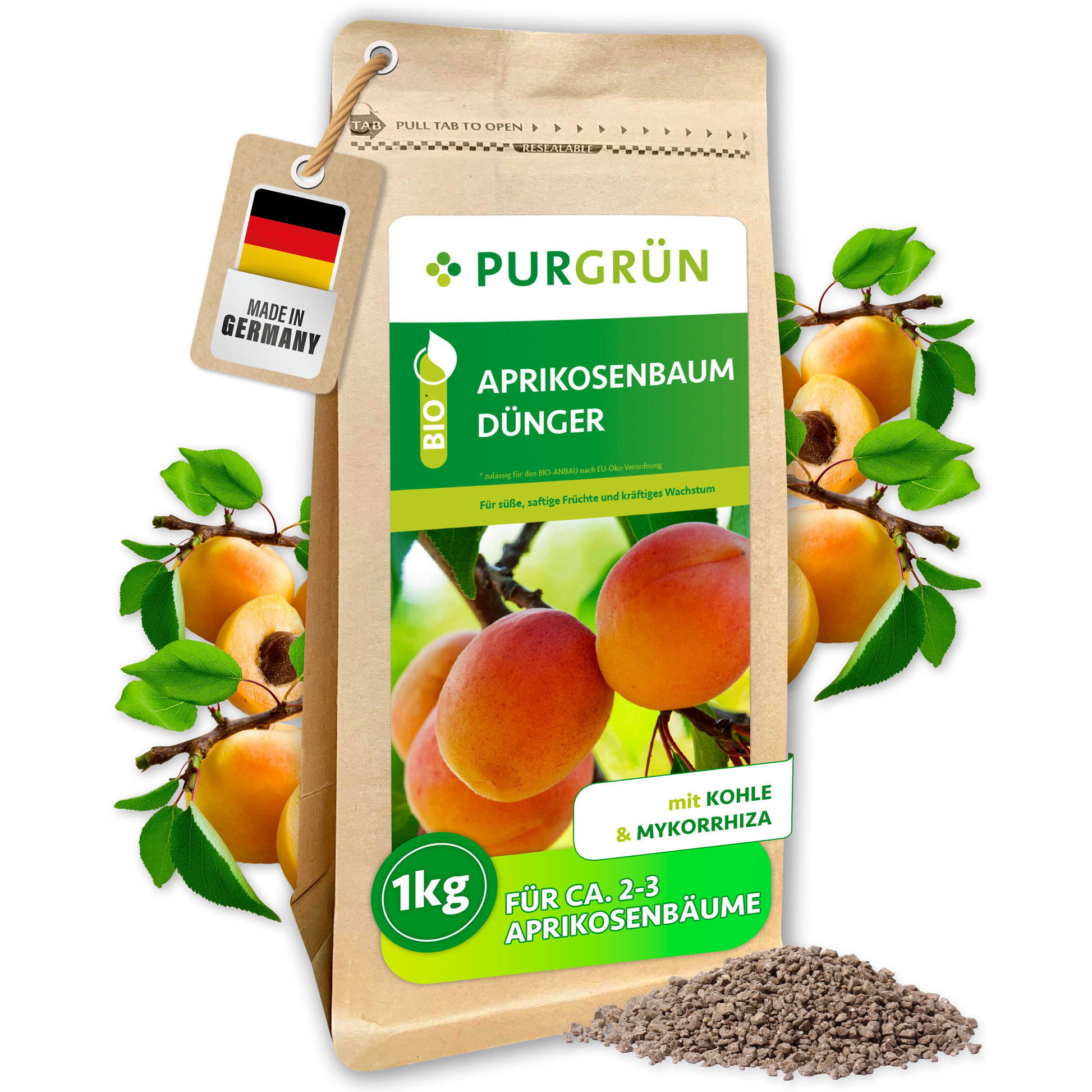 Purgrün Bio-Aprikosenbaum-Dünger 1 kg