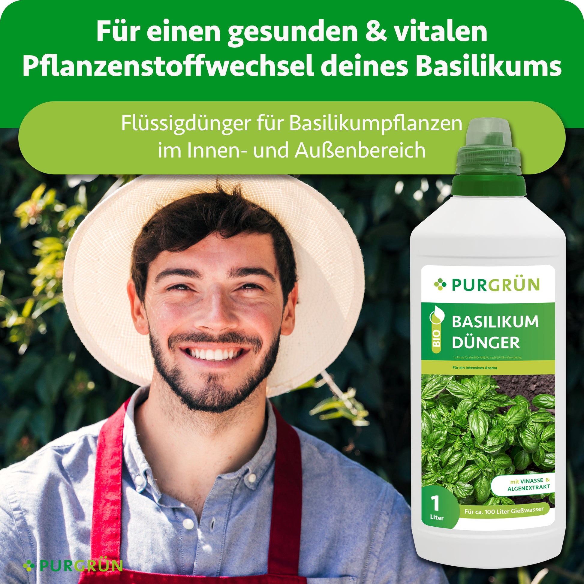Purgrün Bio-Basilikum-Dünger 1 Liter