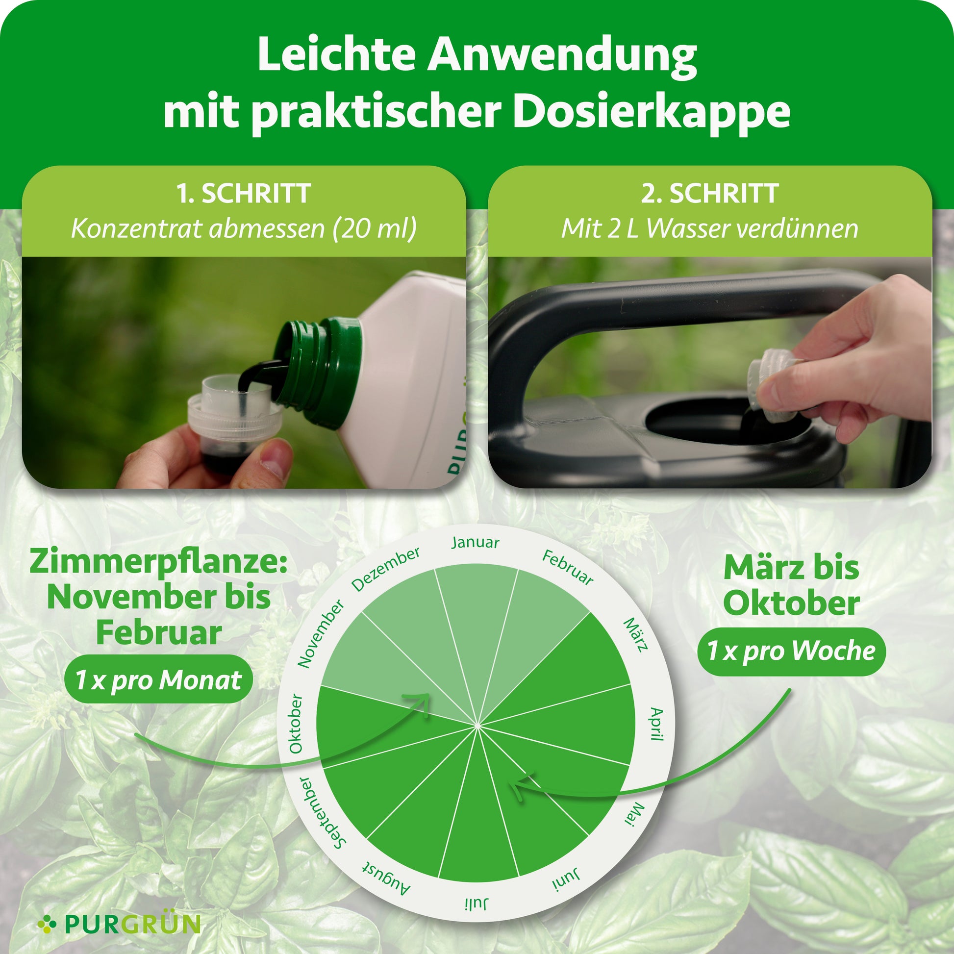 Purgrün Bio-Basilikum-Dünger 1 Liter