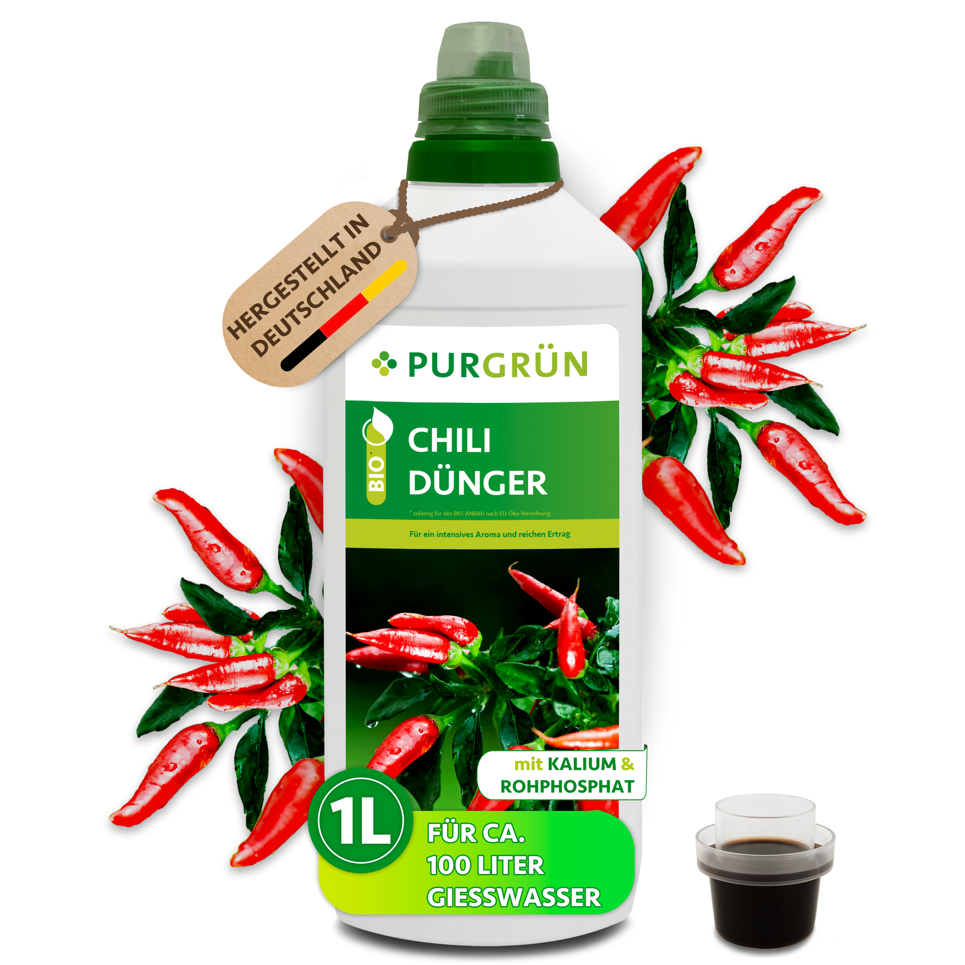 Purgrün Bio-Chilidünger 1 Liter