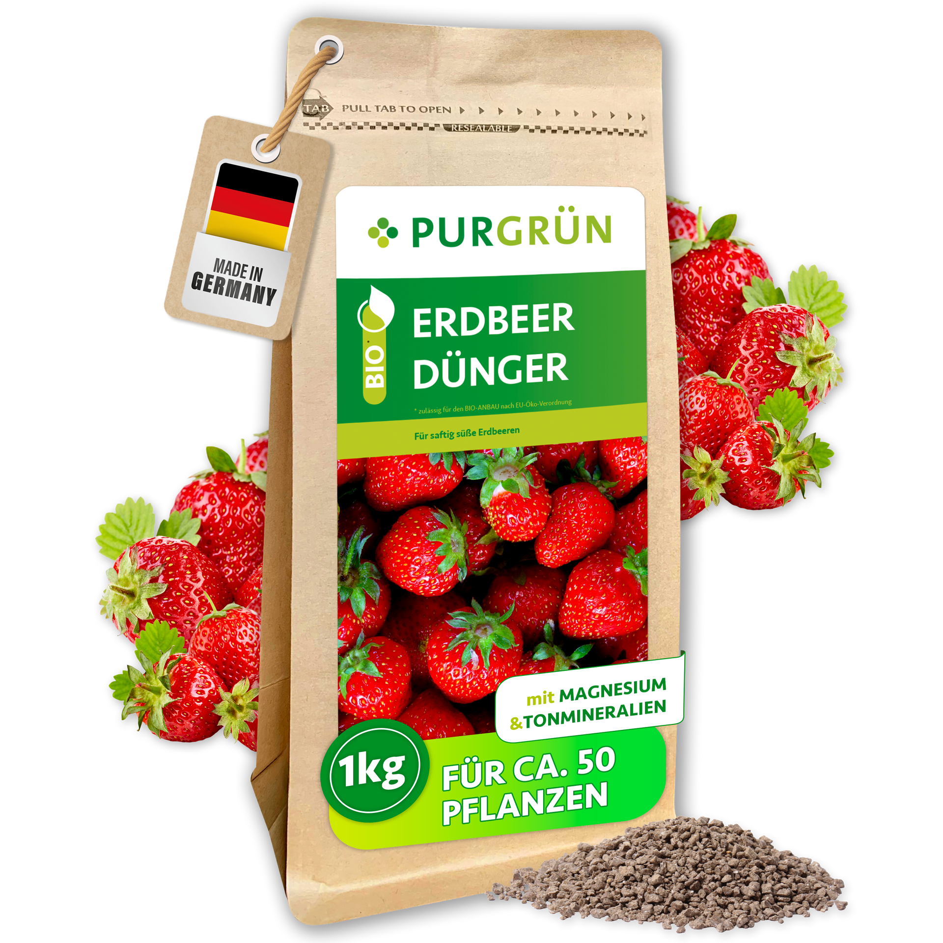 Purgrün Bio-Erdbeerdünger 1 kg