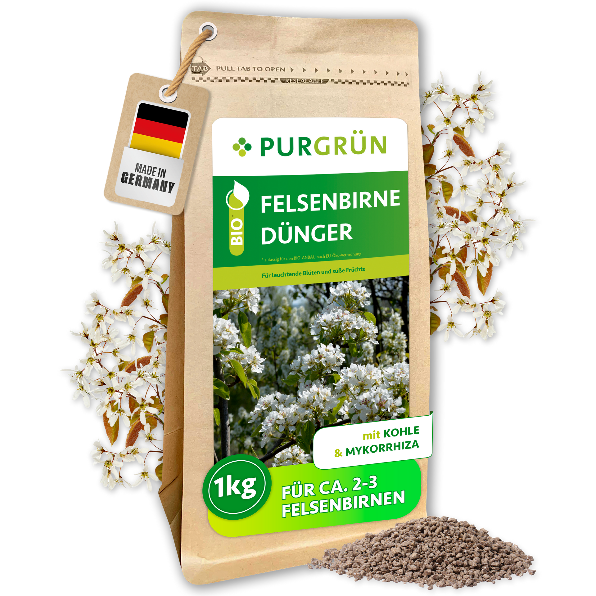 Purgrn Bio-Felsenbirne-Dnger 1 kg