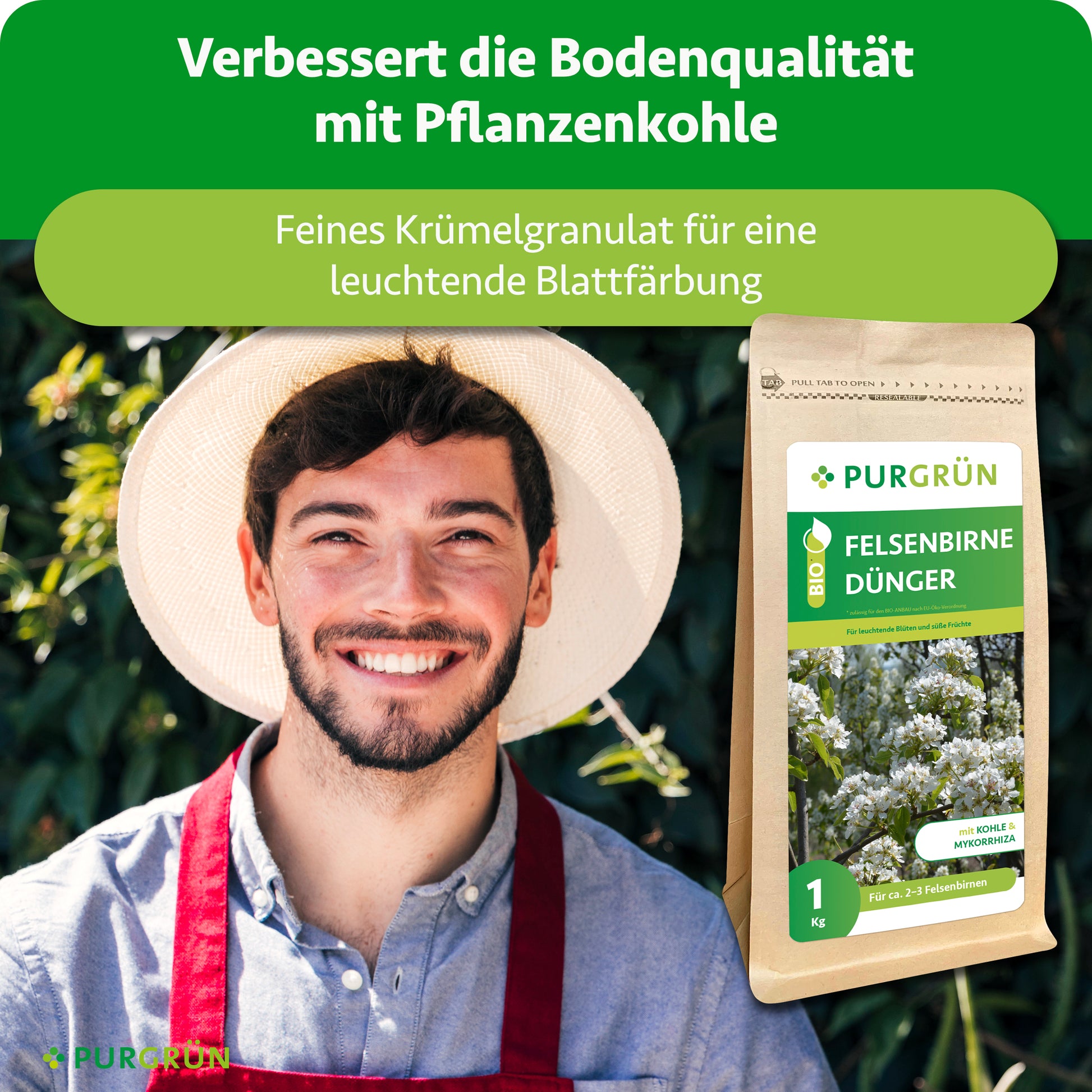 Purgrün Bio-Felsenbirne-Dünger 1 kg