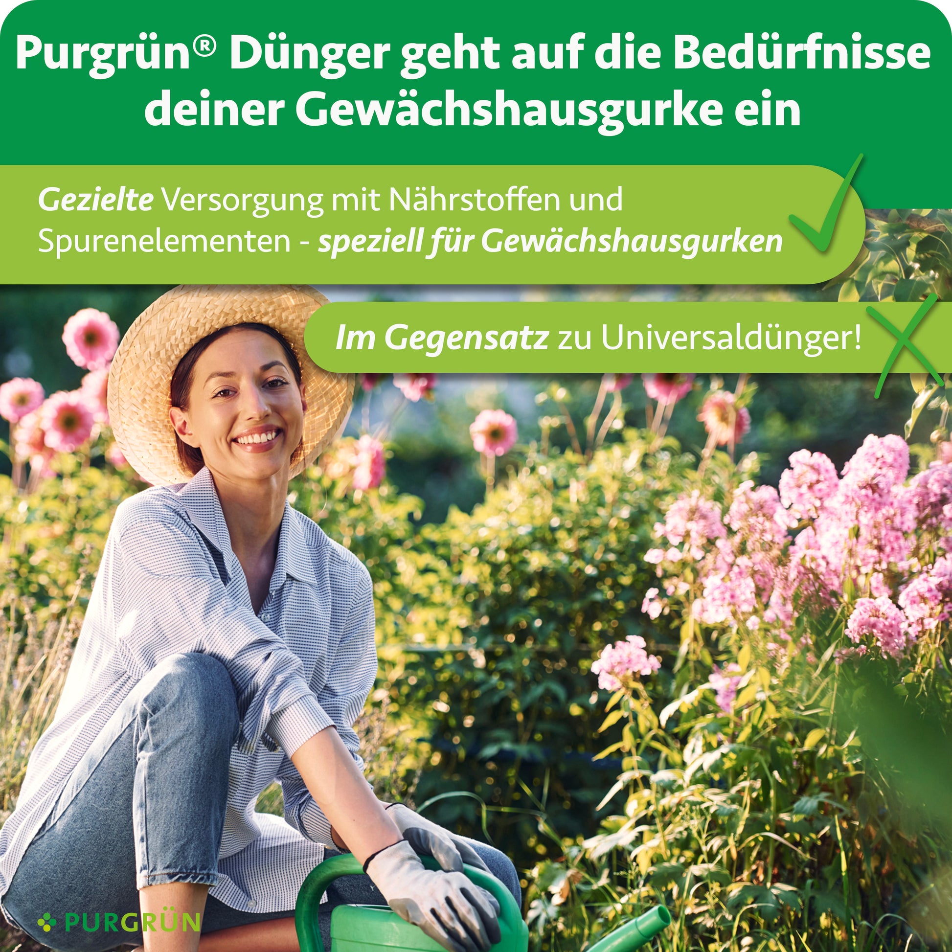 Purgrün Bio-Gewächshausgurken-Dünger 1 Liter