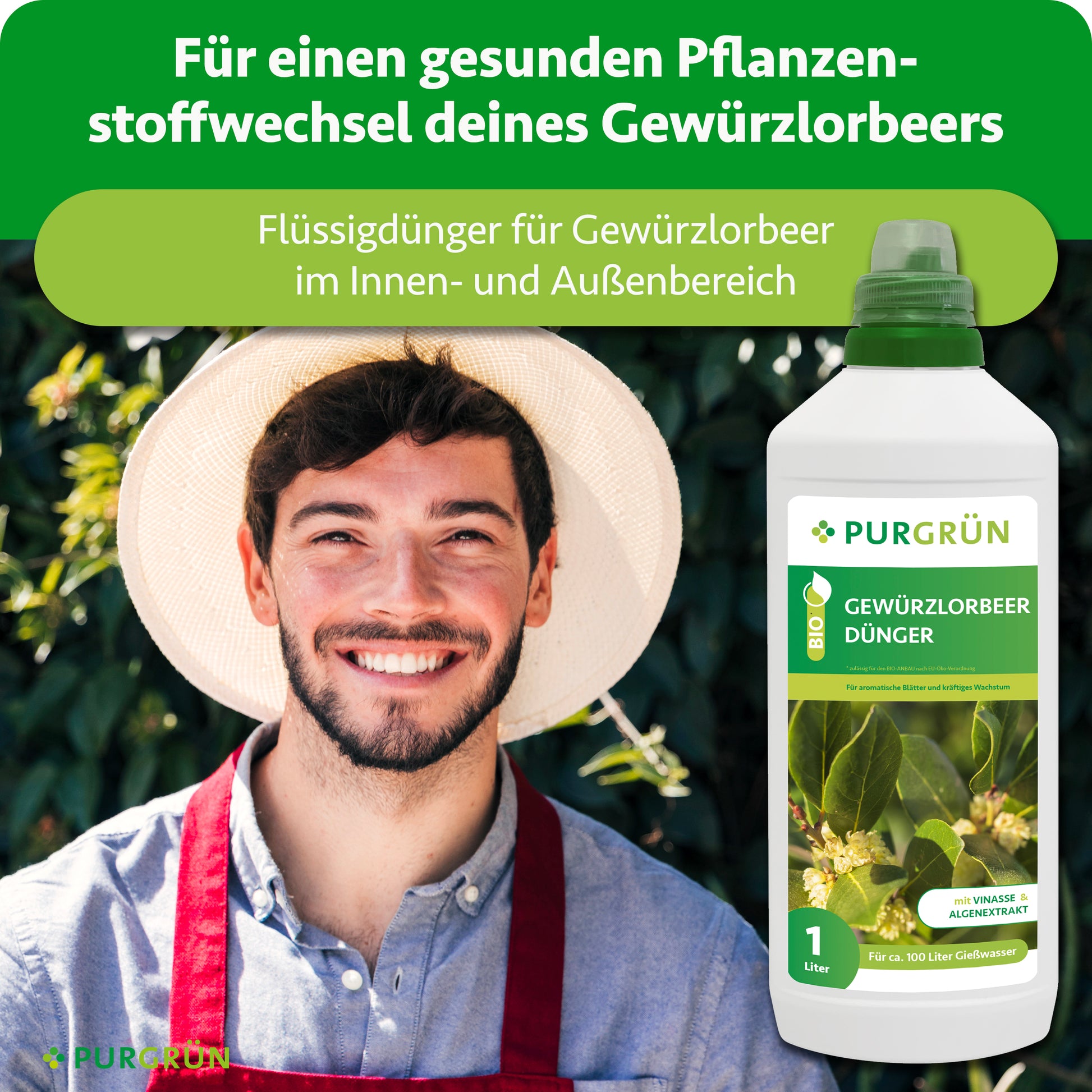 Purgrün Bio-Gewürzlorbeer-Dünger 1 Liter