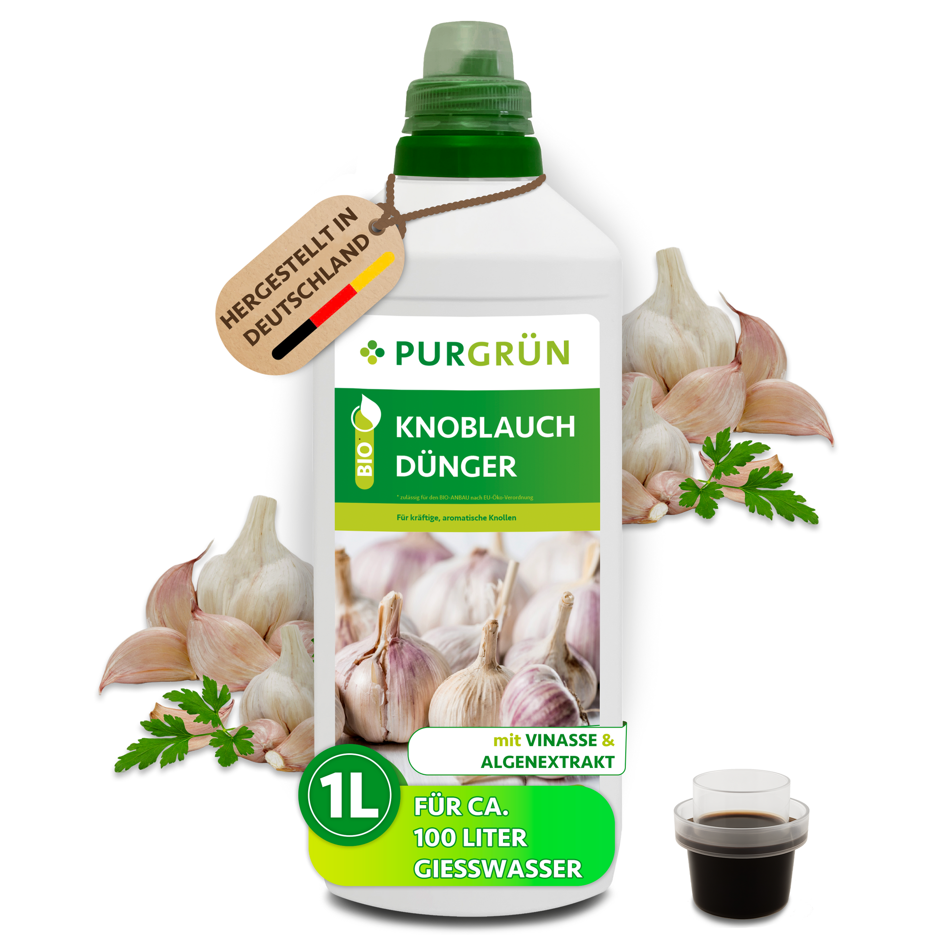 muss man knoblauch düngen Purgrün Bio-Knoblauchdünger 1 Liter