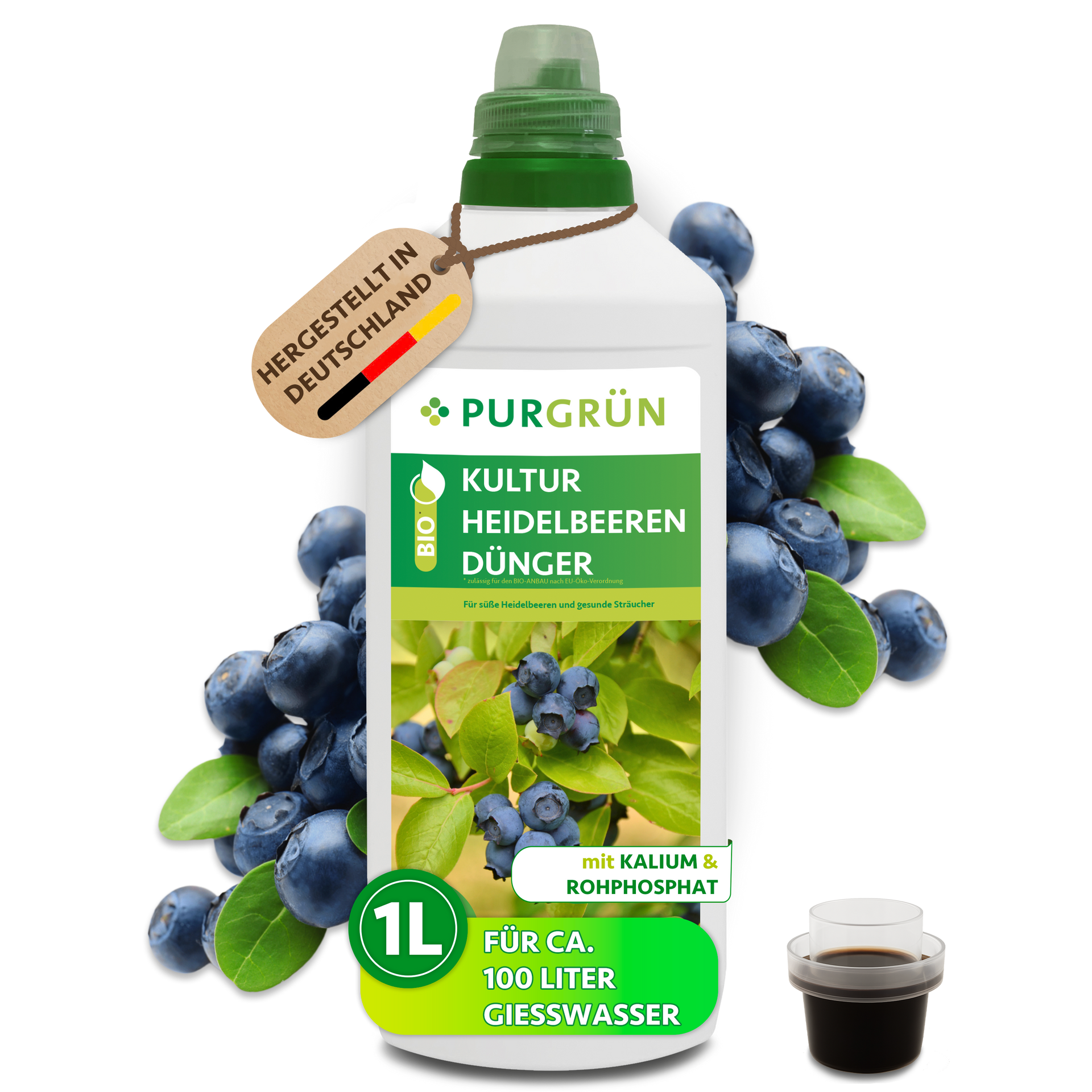 Purgrün Bio-Kulturheidelbeeren-Dünger 1 Liter