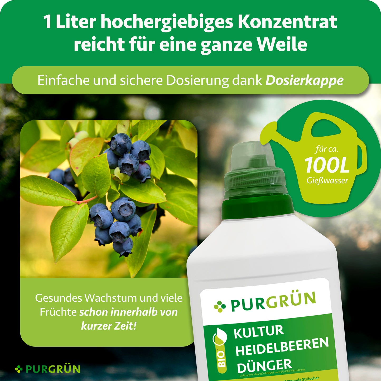 Bio-Kulturheidelbeeren-Dünger 1 Liter