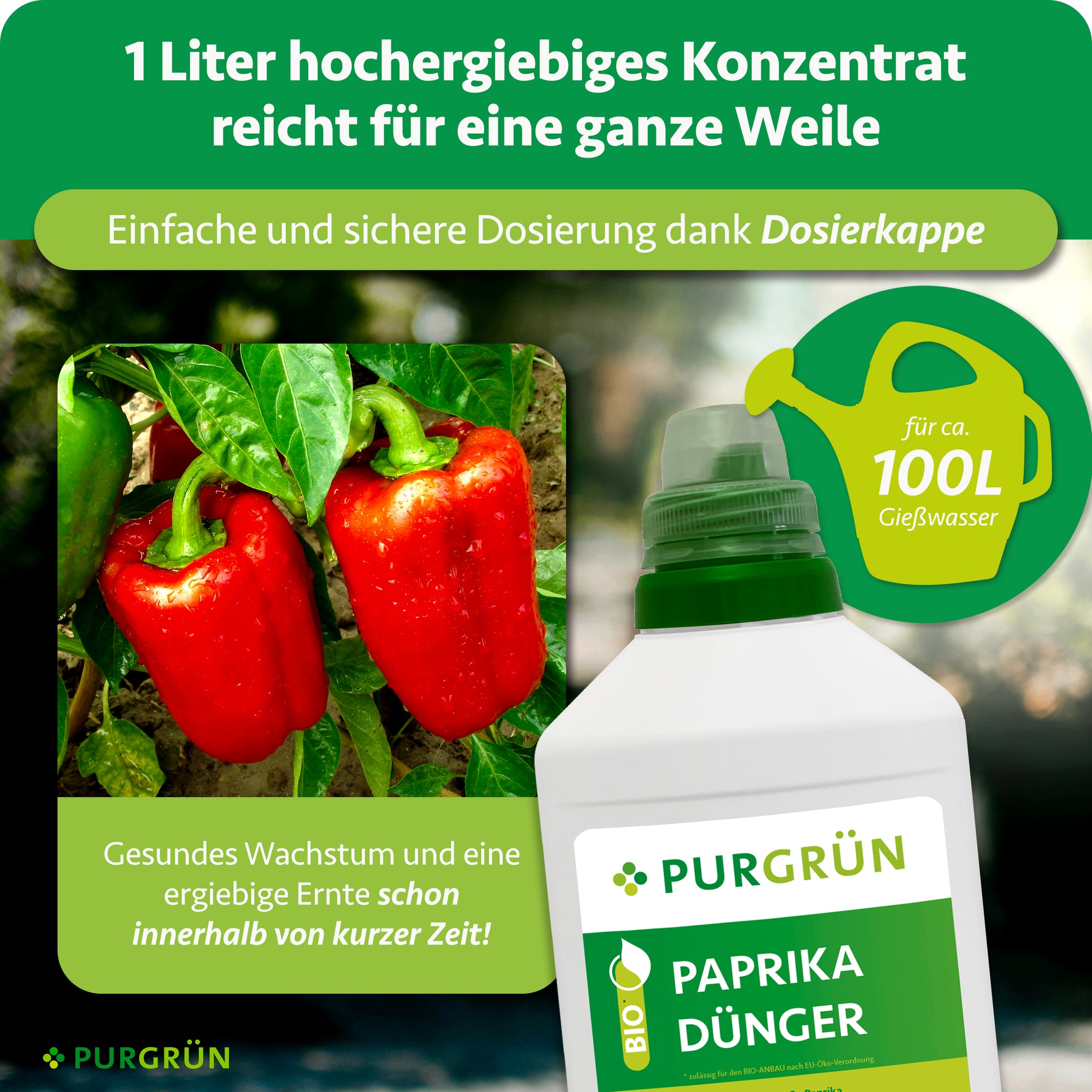 Purgrün Bio-Paprika-Dünger 1 Liter