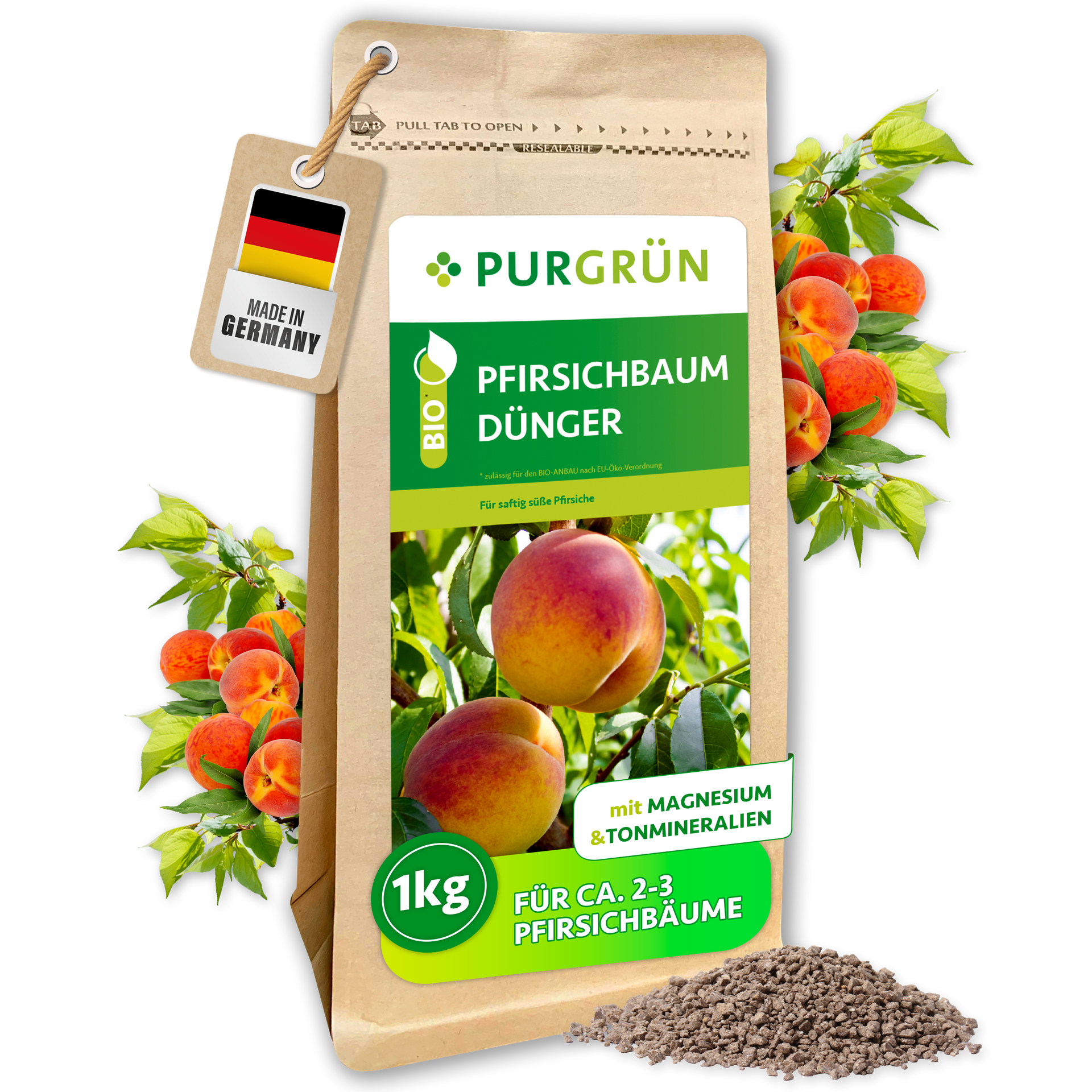 Purgrün Bio-Pfirsichbaum-Dünger 1 kg