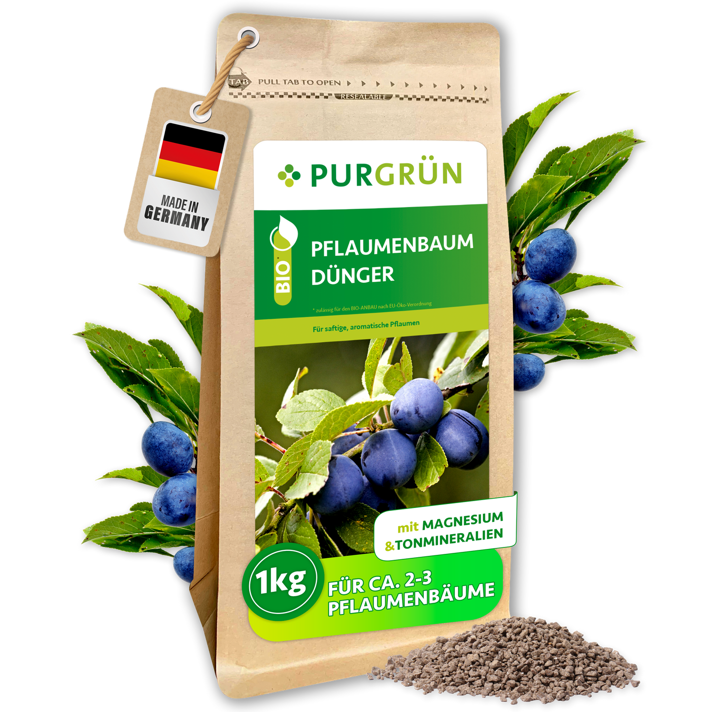 Purgrün Bio-Pflaumenbaum-Dünger 1 kg
