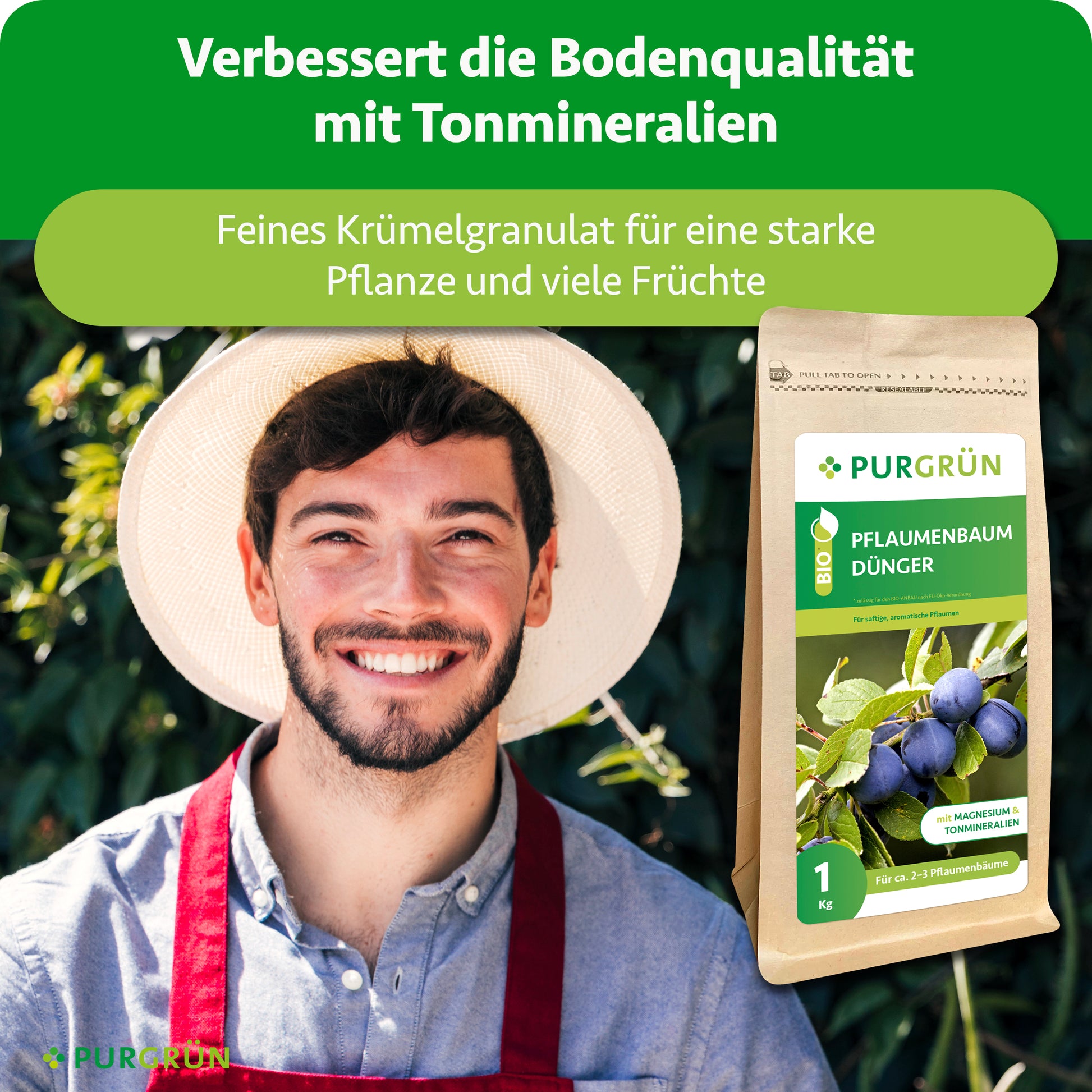 Purgrün Bio-Pflaumenbaum-Dünger 1 kg