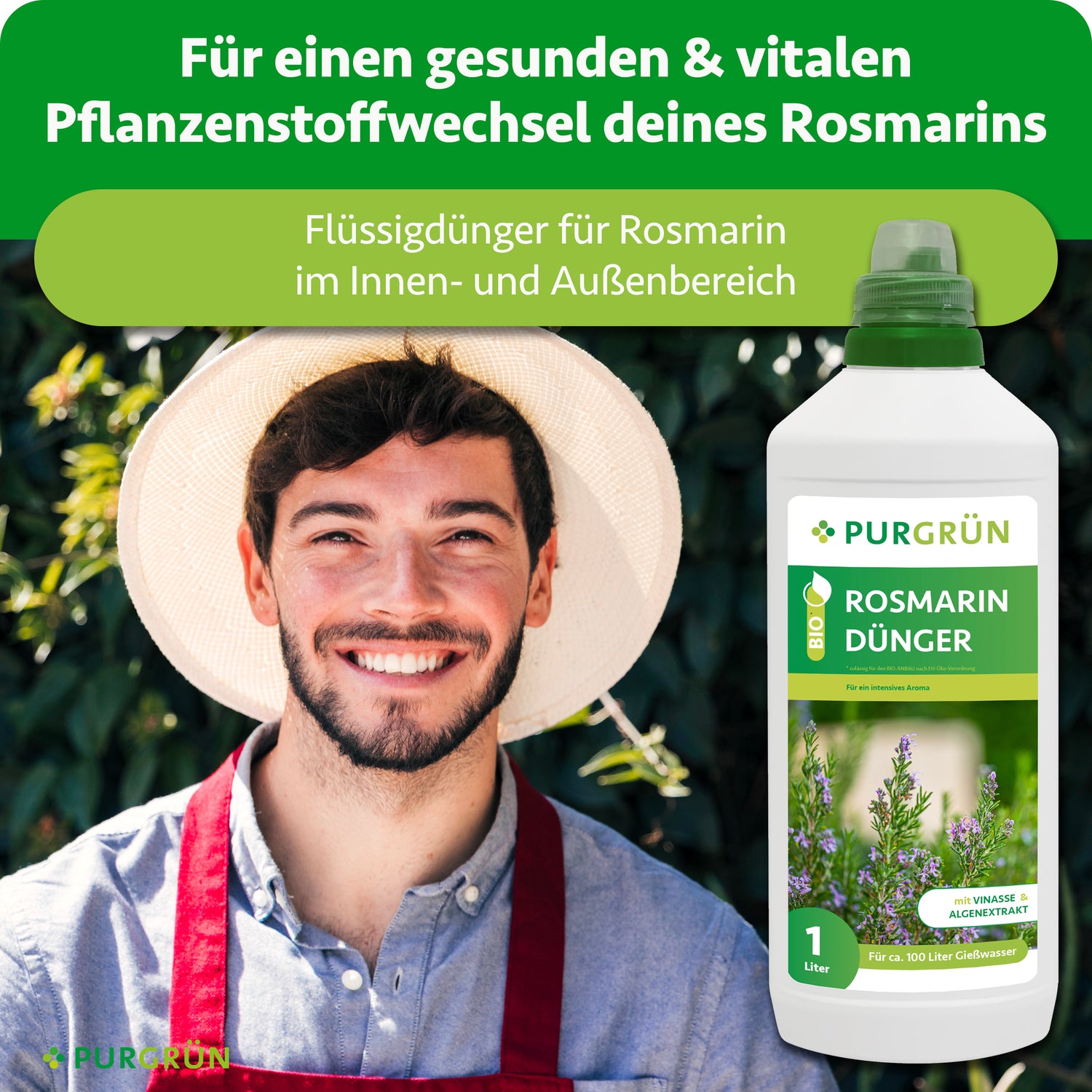 Purgrün Bio-Rosmarin-Dünger 1 Liter