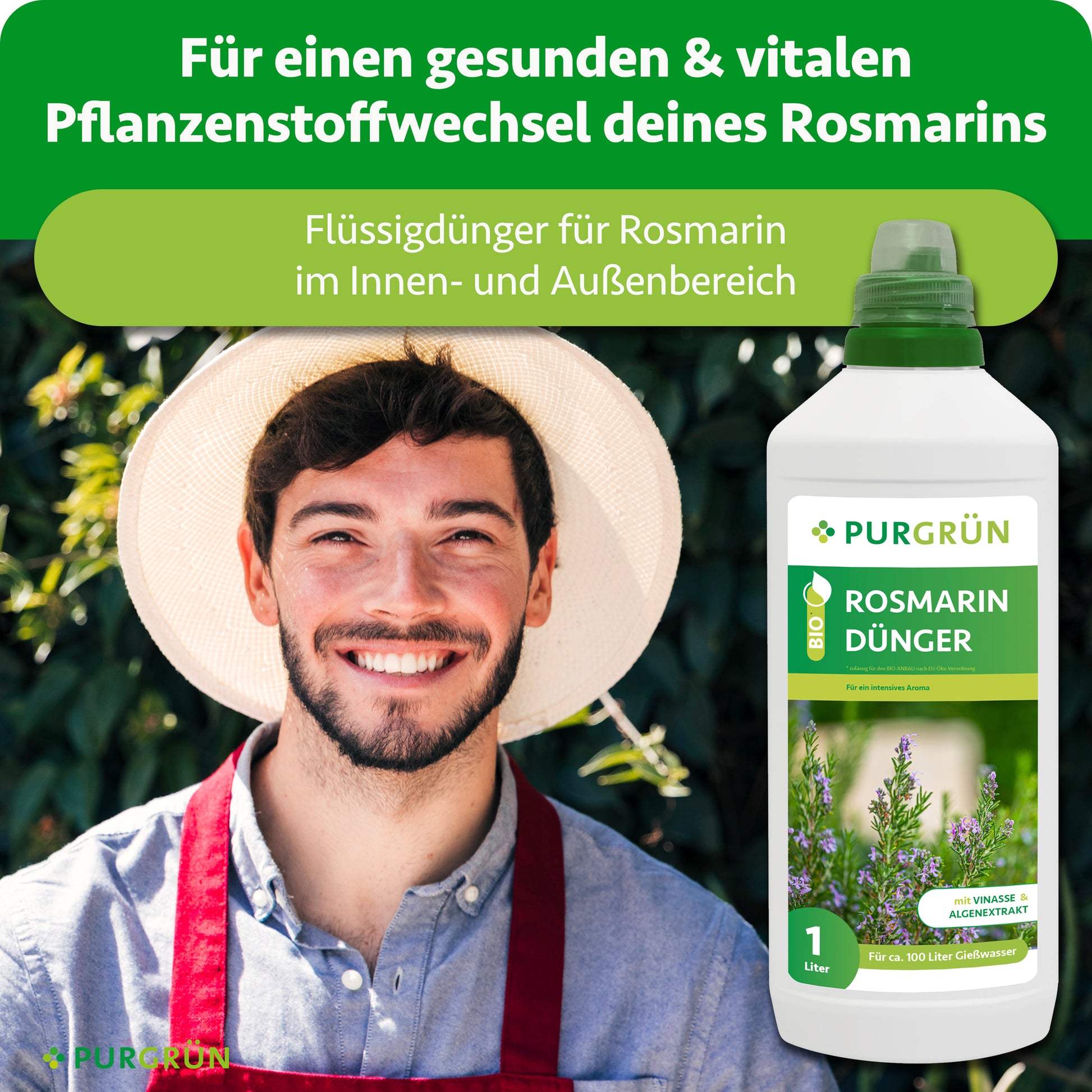 Purgrün Bio-Rosmarin-Dünger 1 Liter