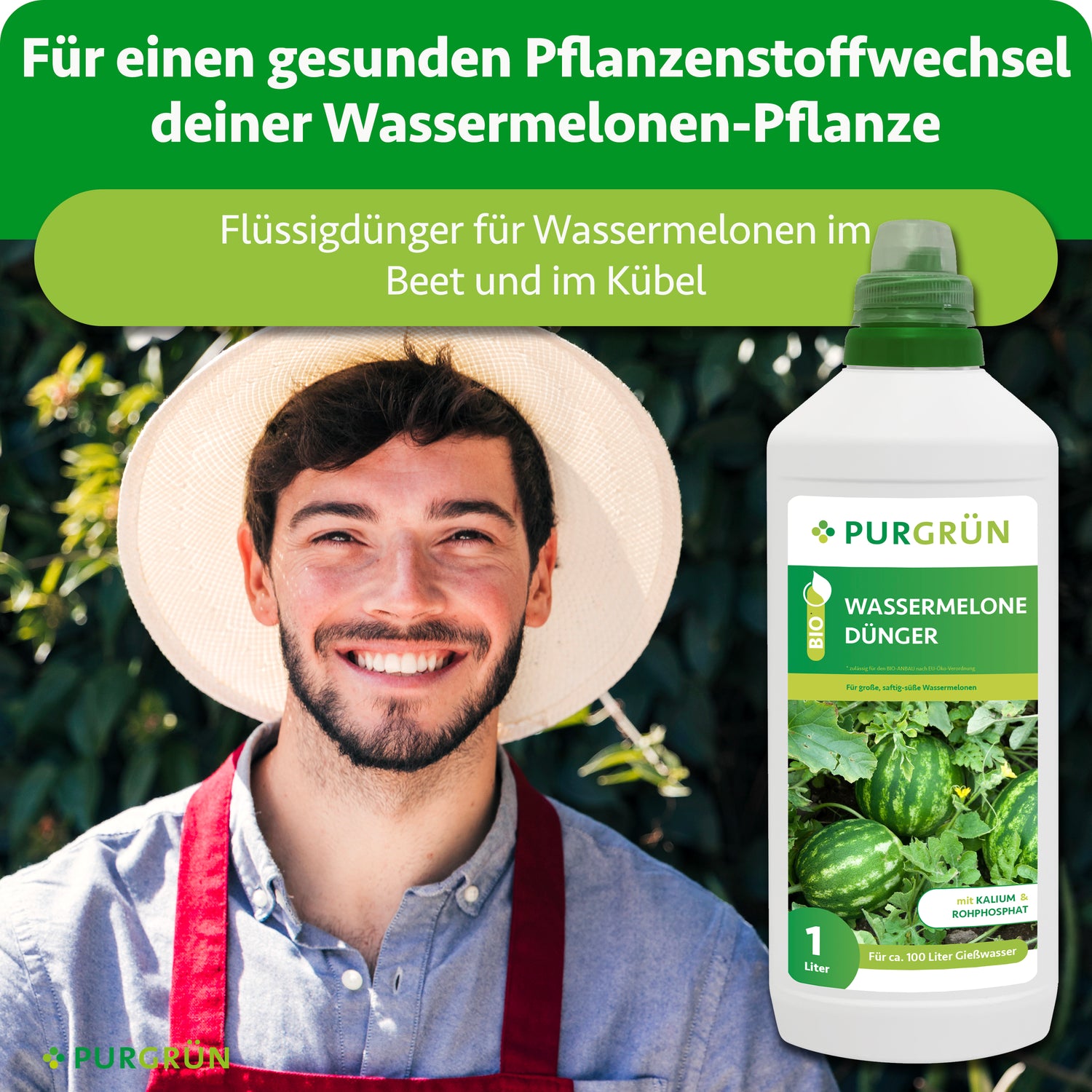 Purgrün Bio-Wassermelone-Dünger 1 Liter