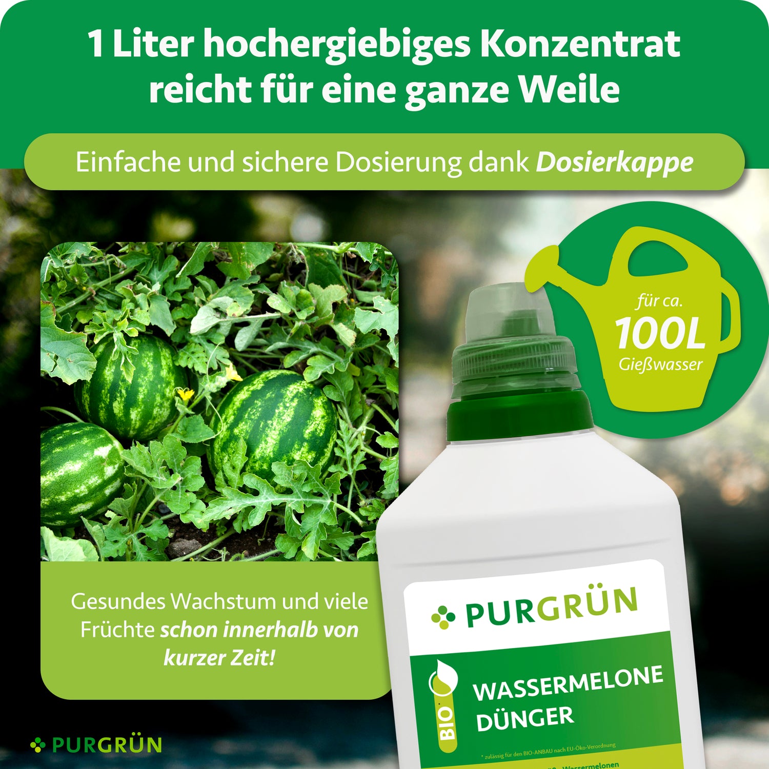 Purgrün Bio-Wassermelone-Dünger 1 Liter