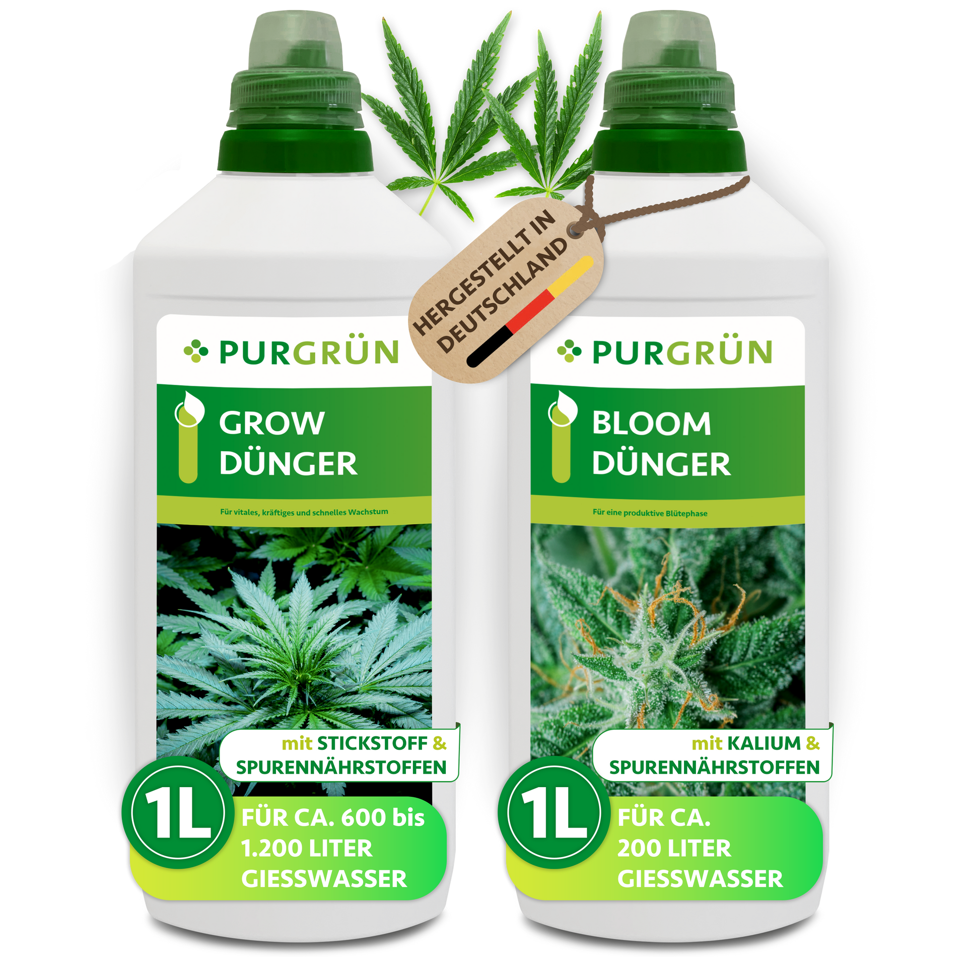Cannabis-Dünger-Set 2 x 1 Liter – Purgrün