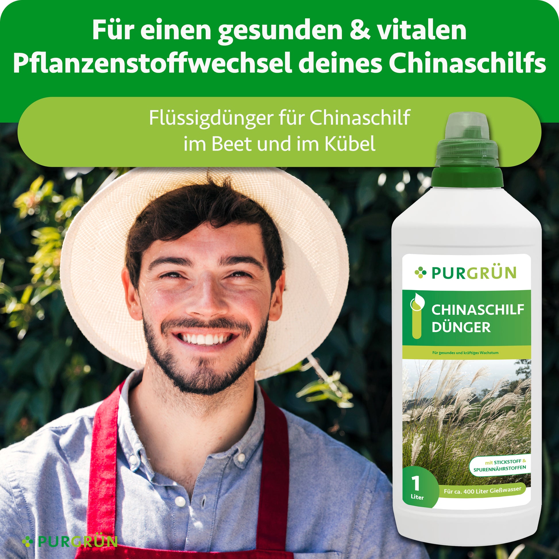 Purgrün Chinaschilf-Dünger 1 Liter