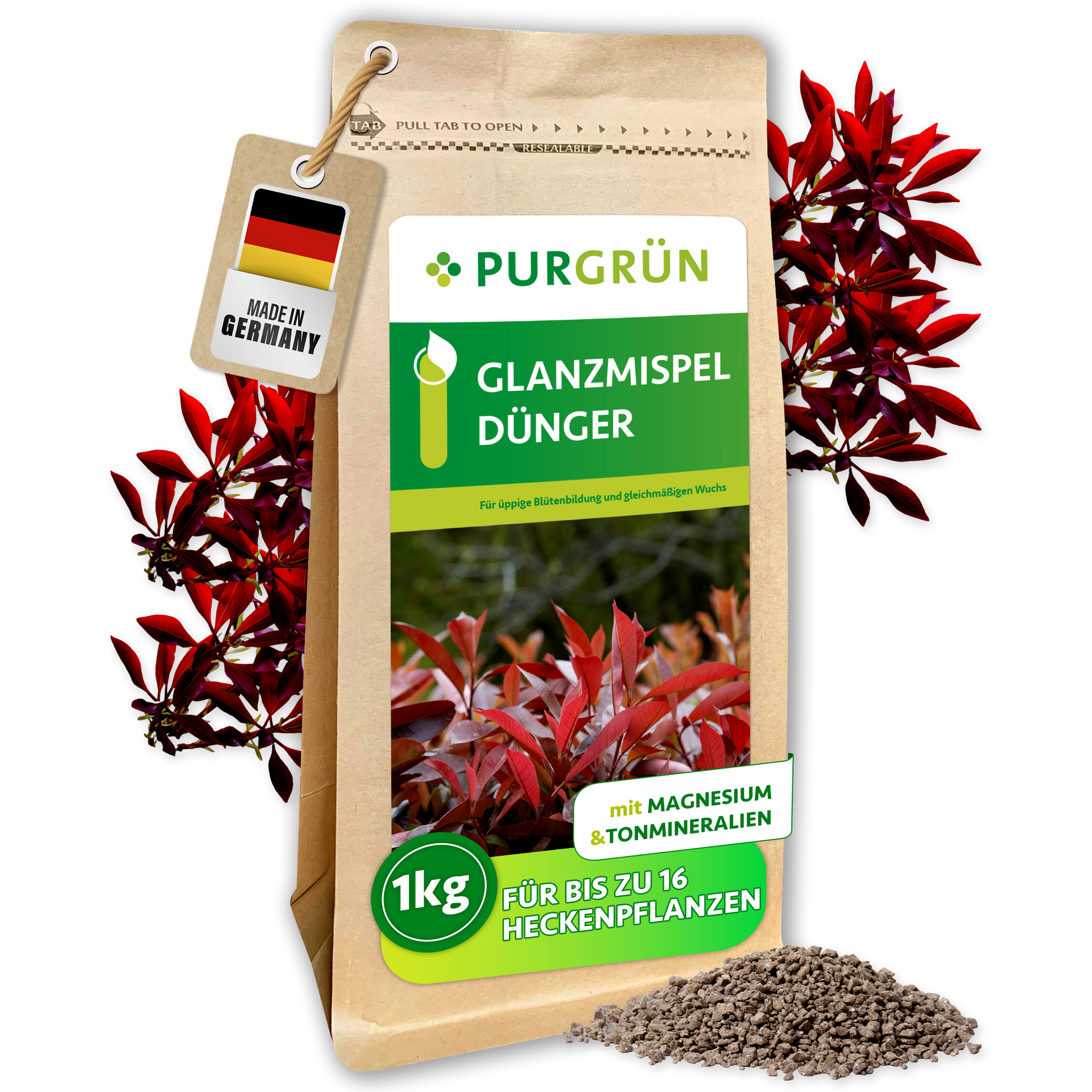 glanzmispel düngen hornspäne Purgrün Glanzmispeldünger 1 kg