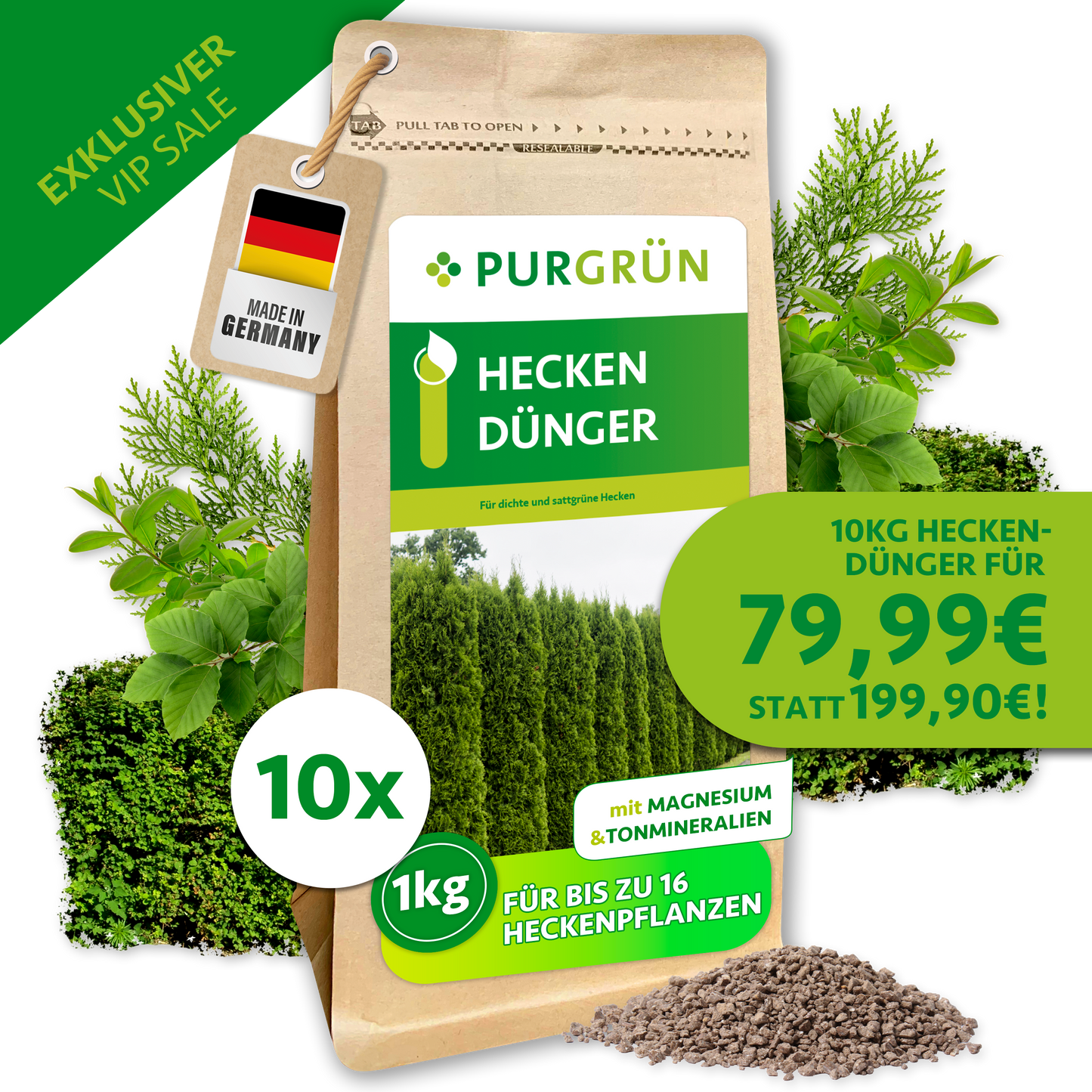 Heckendünger 10 kg - Vorrat für das ganze Jahr