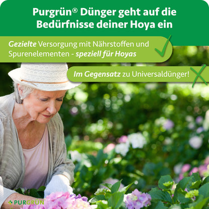 Gezielte Versorgung mit Nährstoffen und Spurenelementen speziell für Hoyas, im Gegensatz zu Universaldünger.