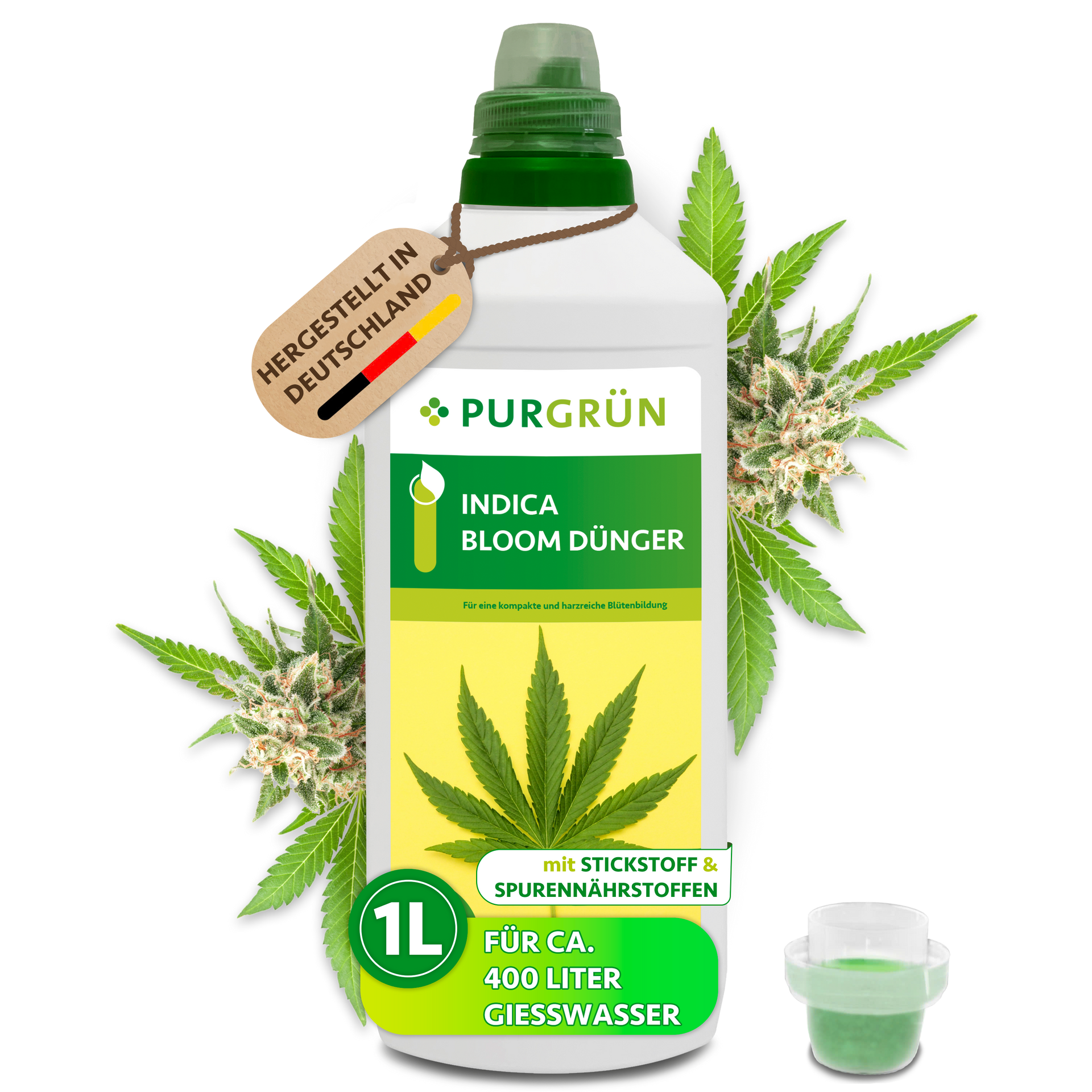 welcher dünger für blütenbildung Indica-Bloom-Dünger 1 Liter – Purgrün
