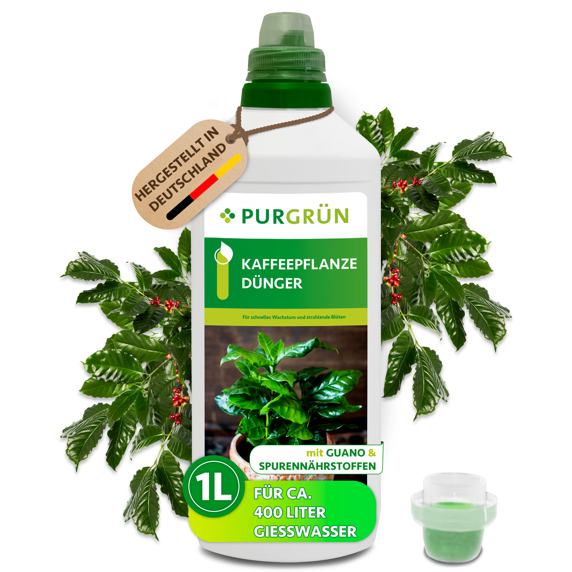 Purgrün Kaffeepflanze-Dünger 1 Liter